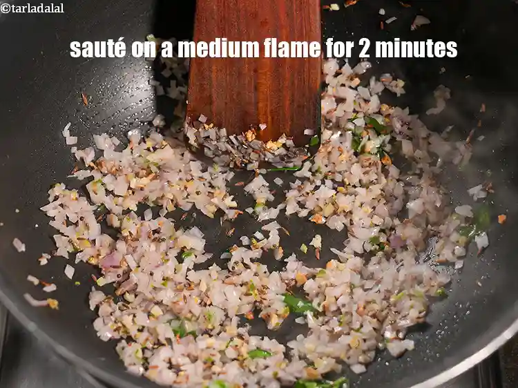 Step 14 – <p>Sauté on a medium flame for 2 minutes.</p>