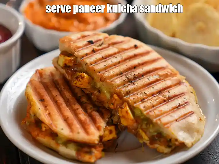 Step 31 – <p>Serve<strong> paneer kulcha sandwich </strong>immediately.</p>