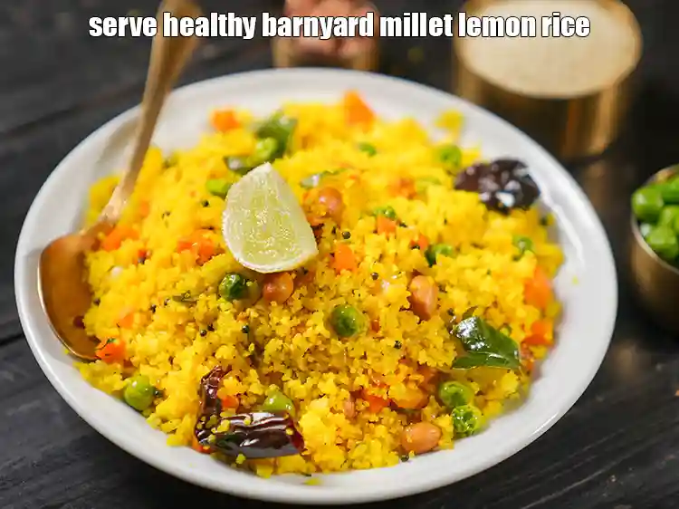 Step 35 – <p>Serve <strong>healthy barnyard millet lemon rice&nbsp;</strong>immediately.</p>