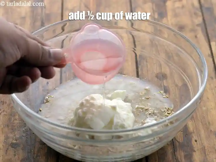 Step 4 – <p>Add ½ cup of water.</p>