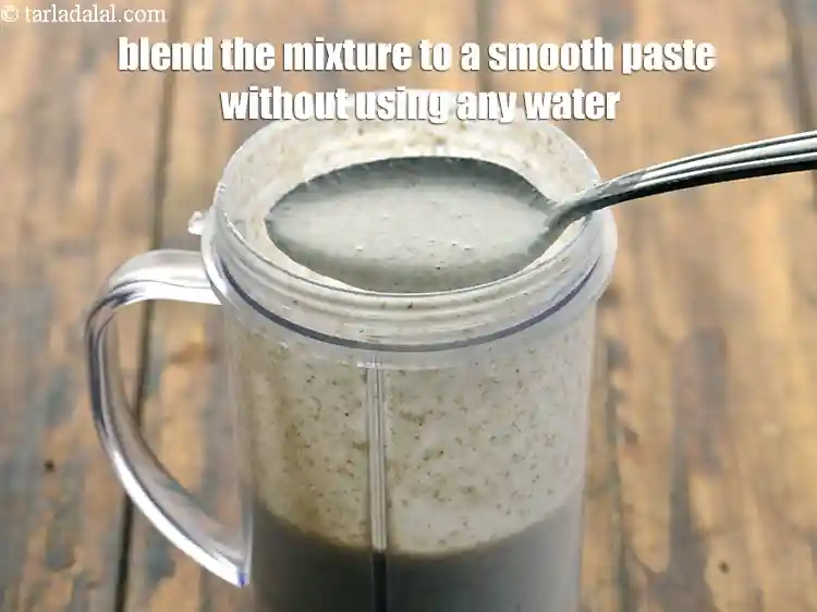 Step 9 – <p>Blend the mixture to a smooth paste without using any water. Alternatively, you can even …