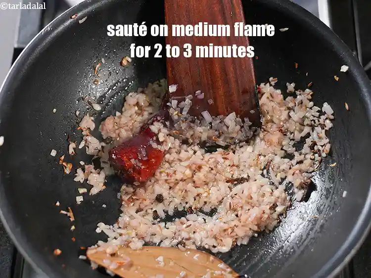 Step 12 – <p>Sauté on medium flame for 2 to 3 minutes.</p>