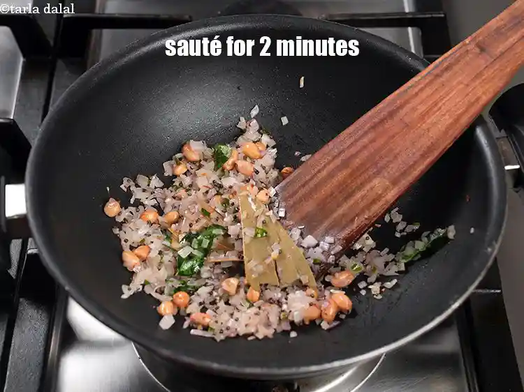 Step 13 – <p>Sauté on medium flame for 2 minutes, while stirring occasionally.</p>