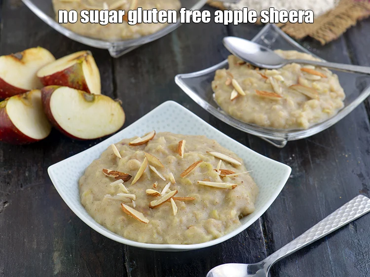 Step 19 – <p style="margin-left:10px;">Serve the <strong>jowar apple sheera</strong> warm garnished with almond slivers.</p>