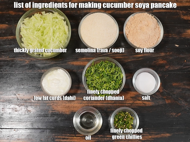 what is cucumber soya pancake recipe made of?