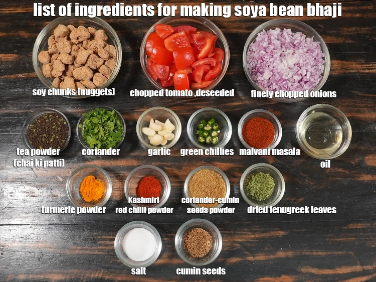what is soya bean bhaji made of?