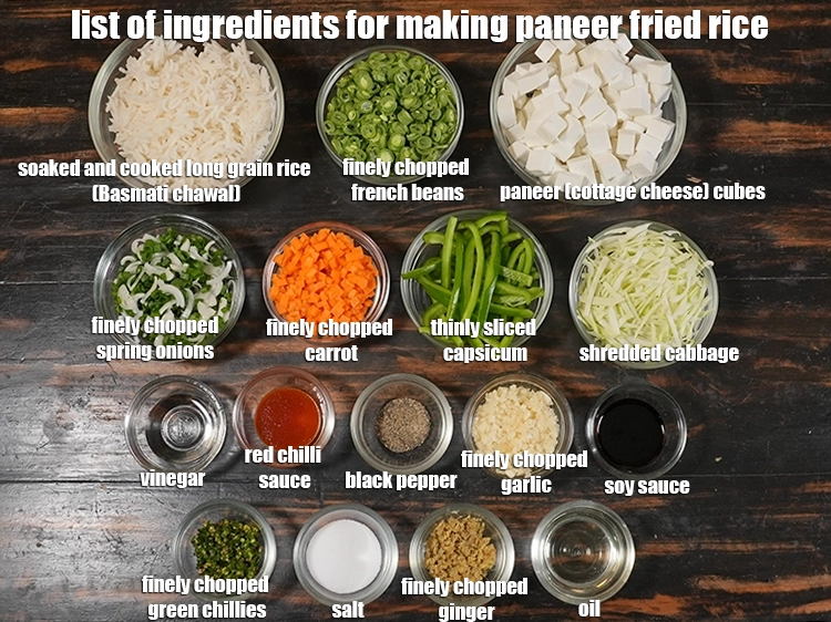 what is paneer fried rice recipe made of?