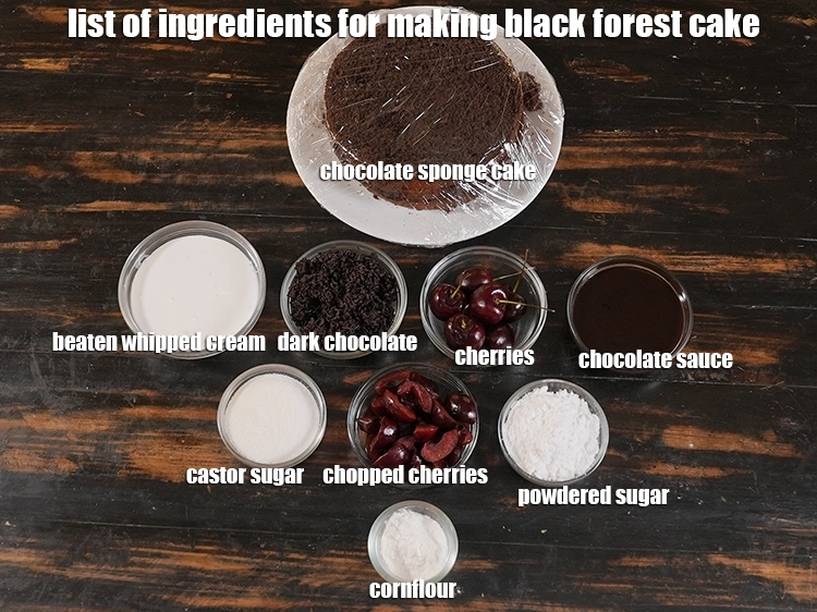 what is black forest cake recipe made of?