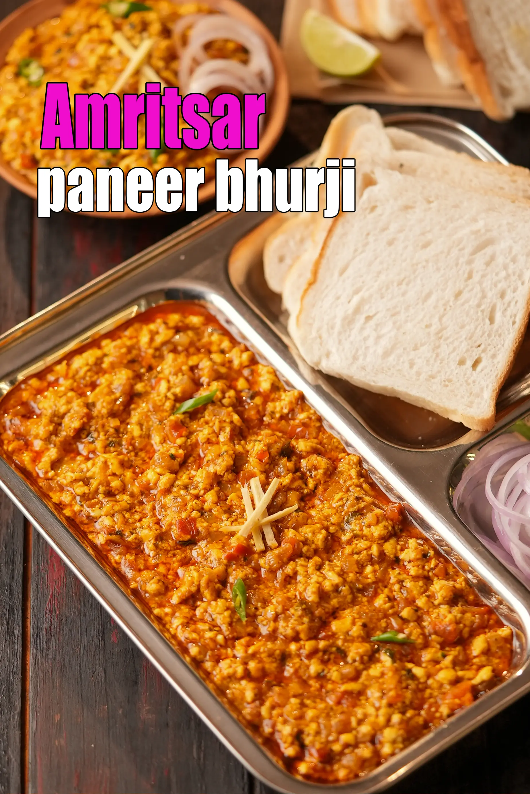 Amritsari paneer bhurji recipe | dhaba style paneer bhurji | paneer bhurji masala gravy |