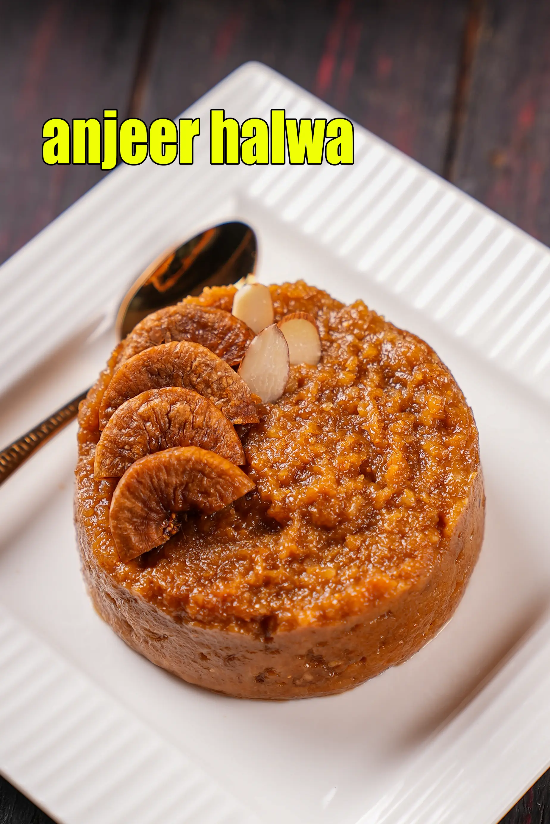 anjeer halwa recipe | dry figs halwa | anjeer badam halwa |