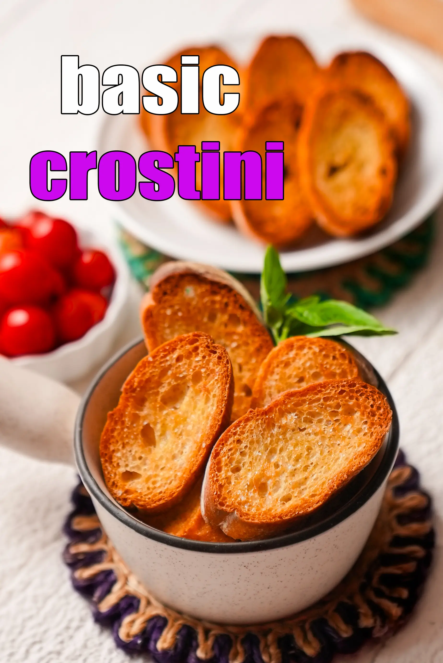 how to make a basic crostini recipe | Indian style homemade crostini in 10 minutes | French baguette crostini |