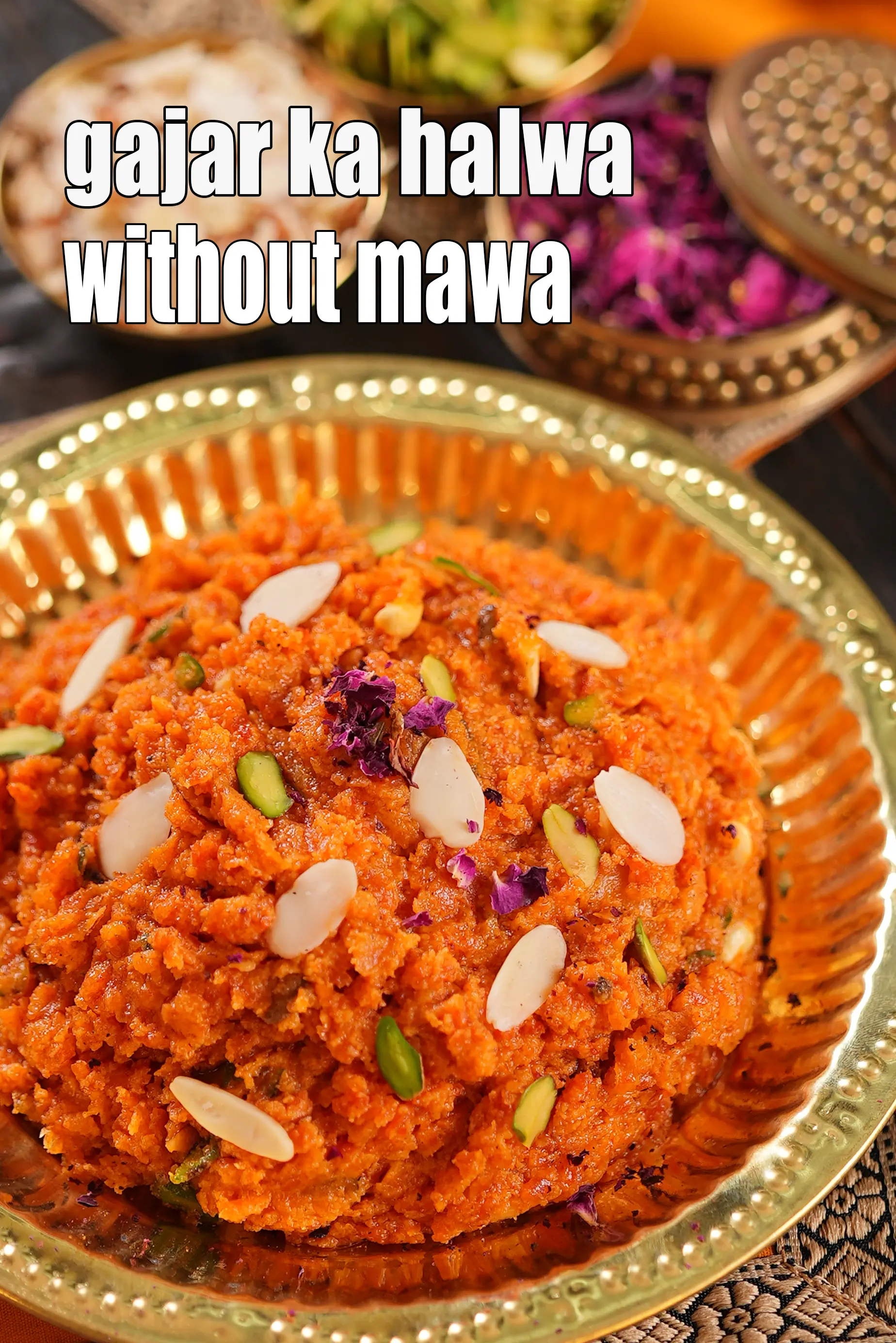 झट पट गाजर का हलवा | बिना मावा के गाजर का हलवा रेसिपी | gajar ka halwa without mawa in Hindi |