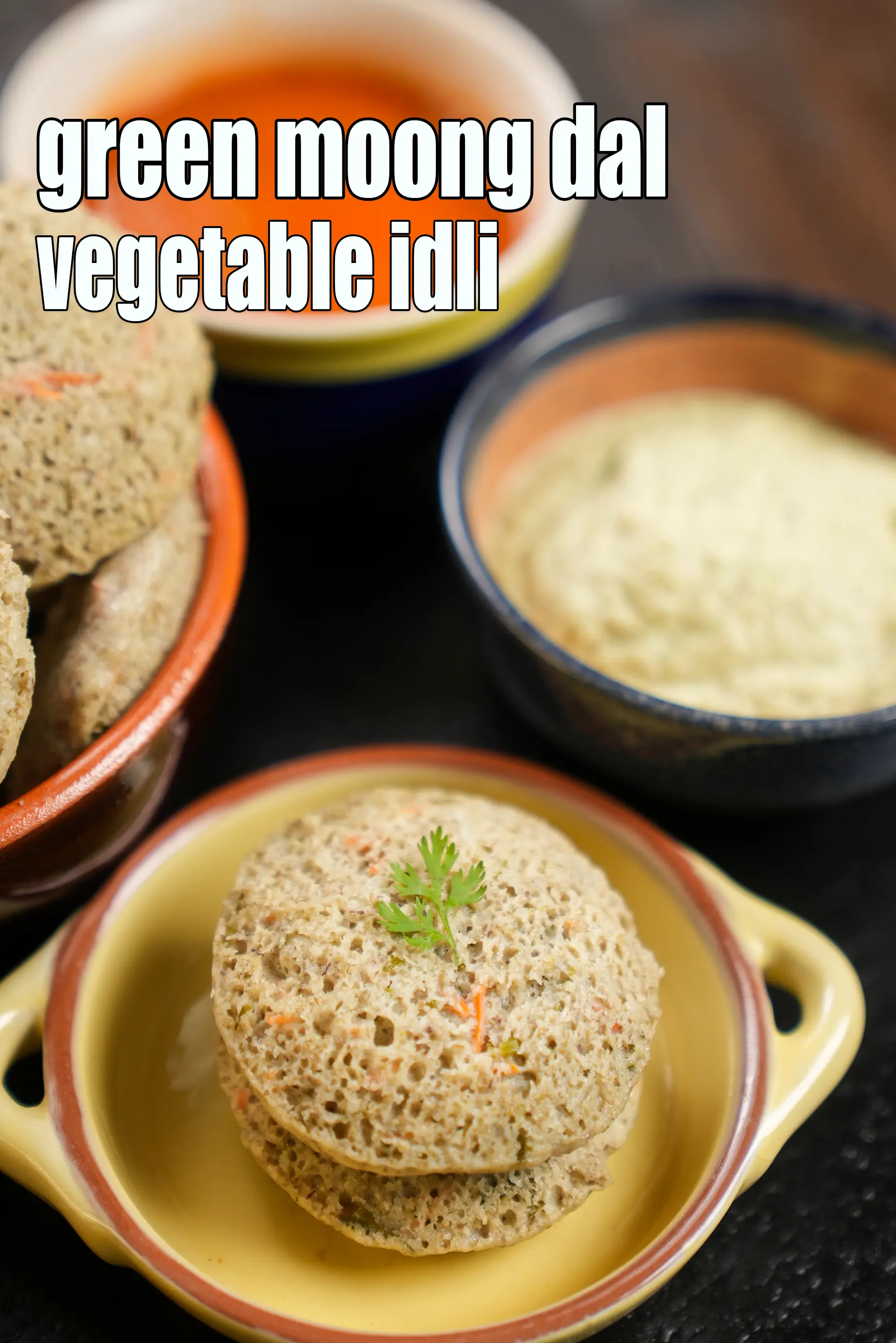 green moong dal vegetable idli recipe | split green gram idli | healthy green moong dal vegetable idli |