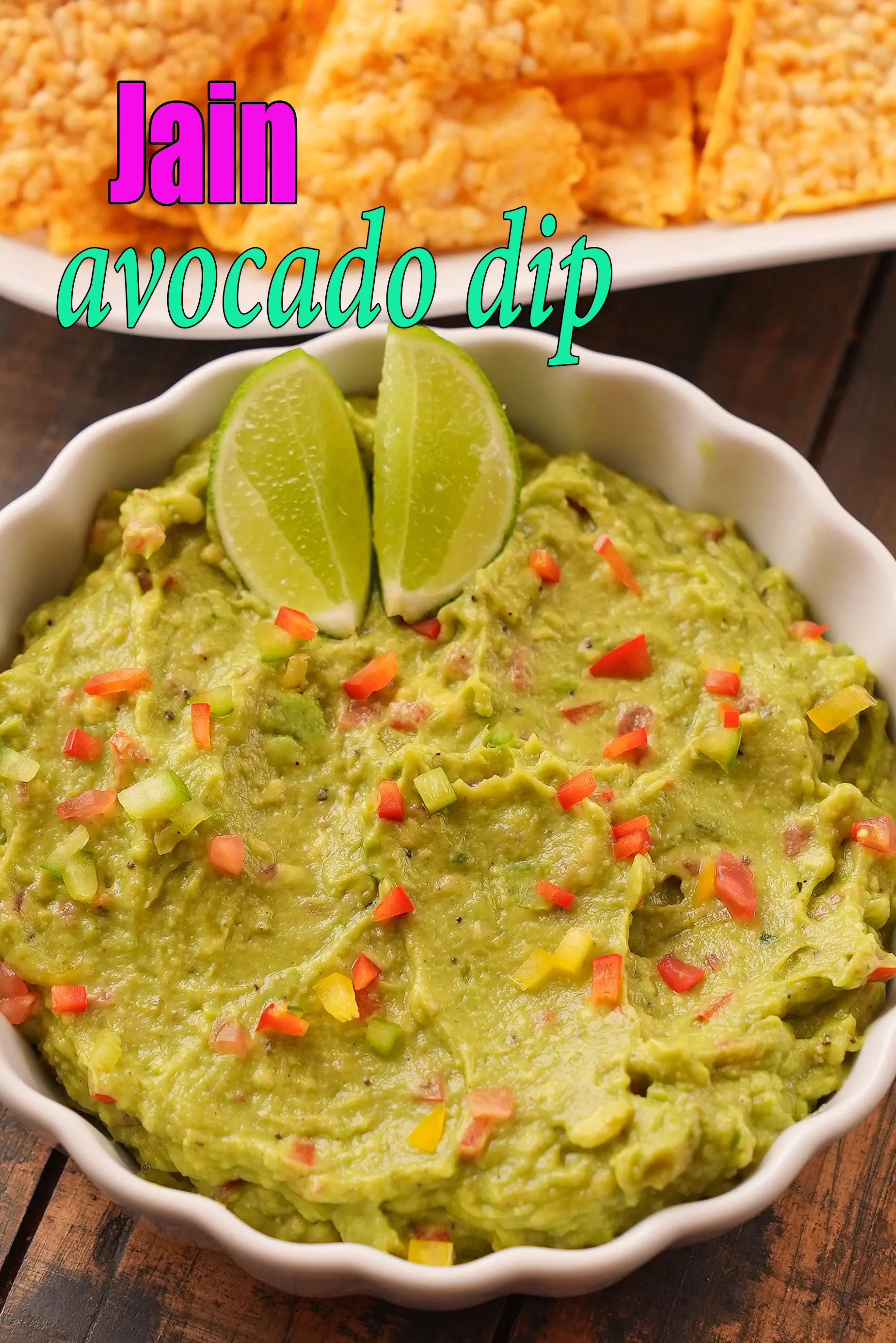 Jain avocado dip recipe | Onion-Garlic-Free guacamole dip | Vegetarian avocado dip |