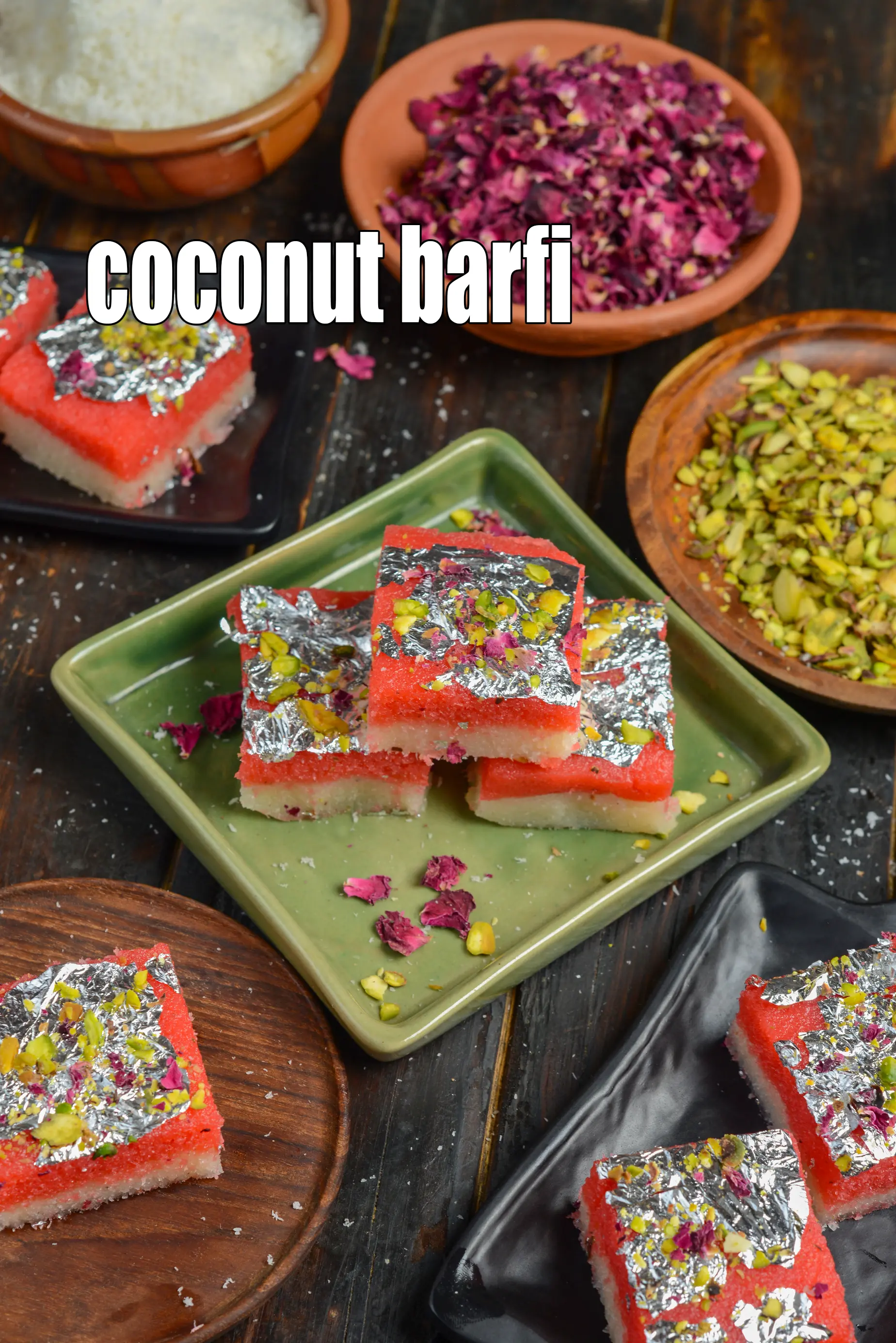 नारियल की बर्फी रेसिपी | कोकोनट बर्फी | coconut burfi in hindi |