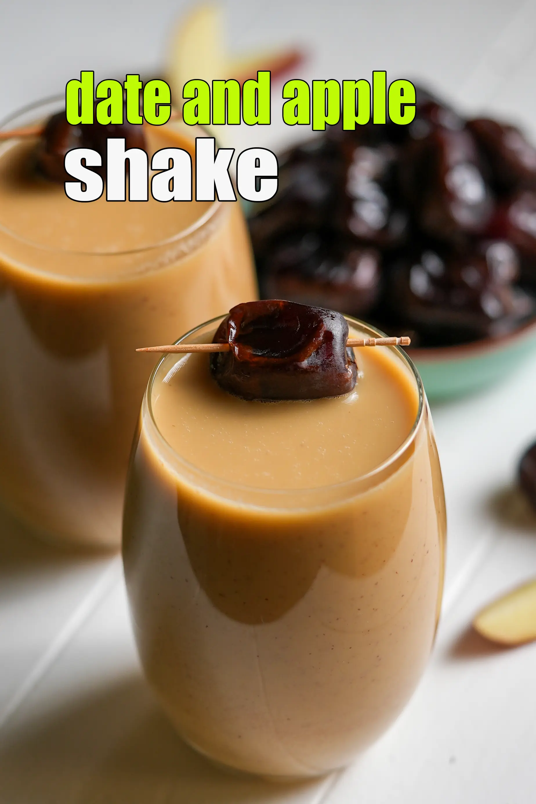 date and apple shake recipe | healthy date and apple shake |  date and apple shake for weight loss |