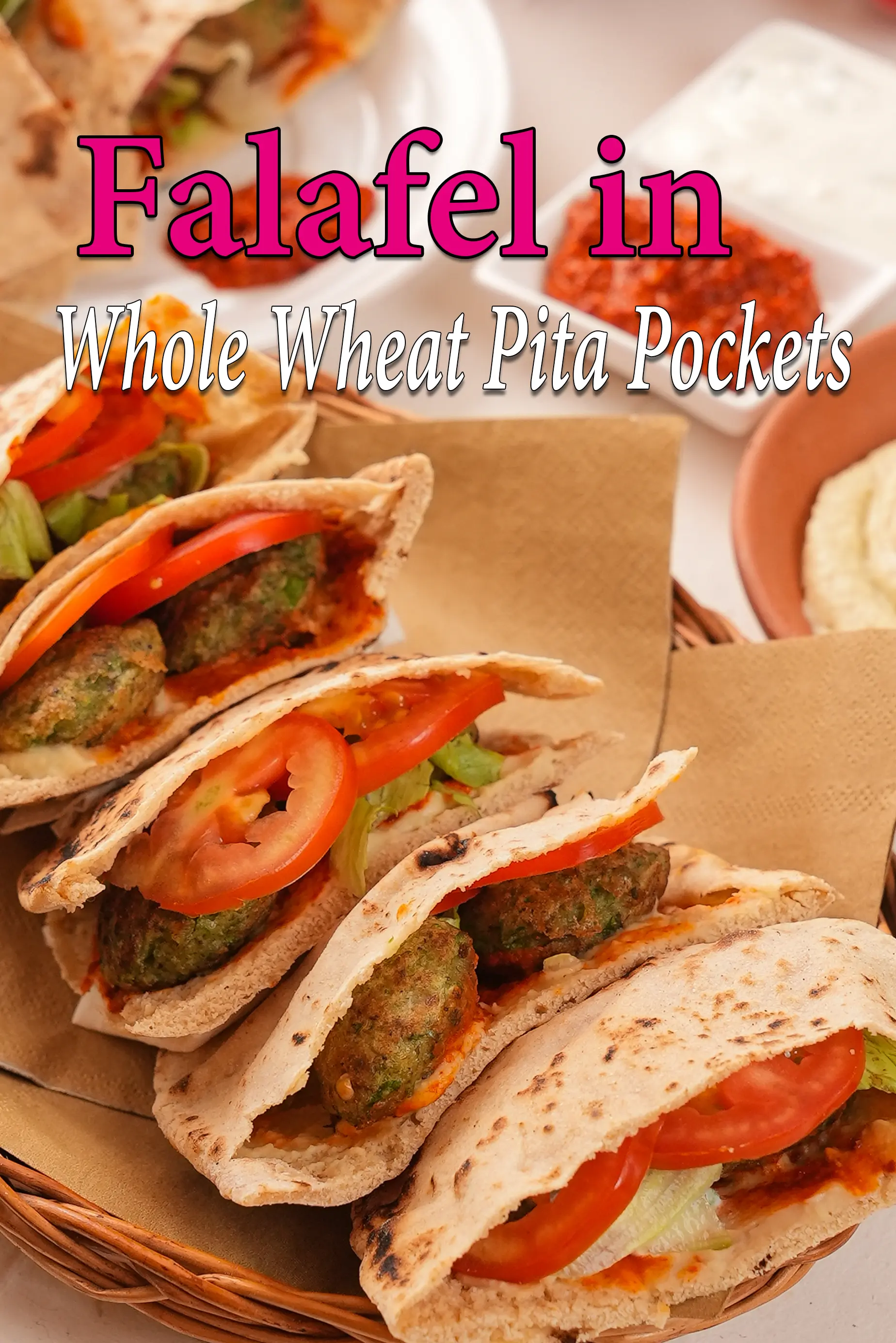 falafel in whole wheat pita pockets recipe | Â healthy LebaneseÂ falafel wrap | Â Indian style falafel inÂ wheat pita pockets |