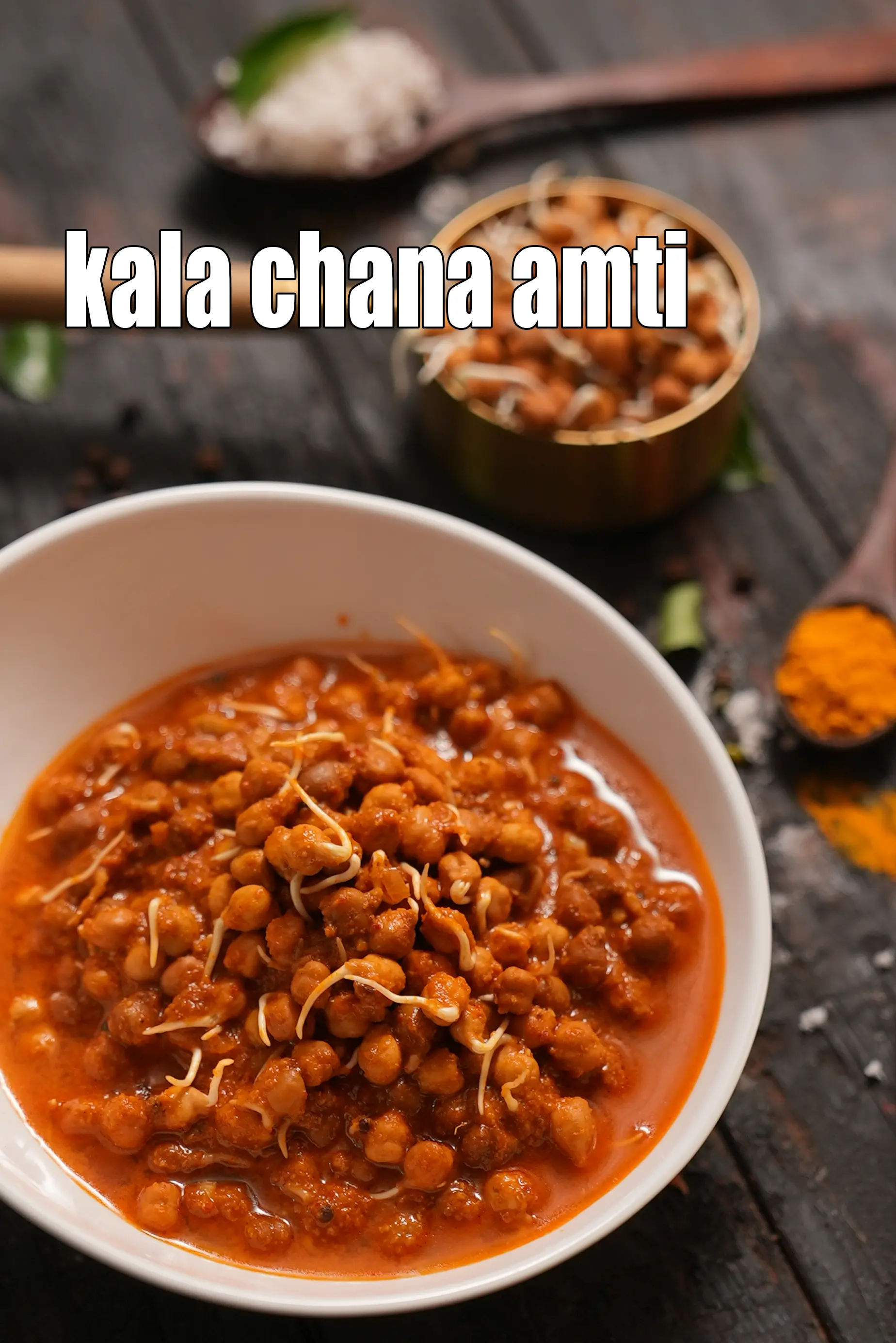 kala chana amti recipe | sprouted kala chana ambti | healthy Maharashtrian amti |