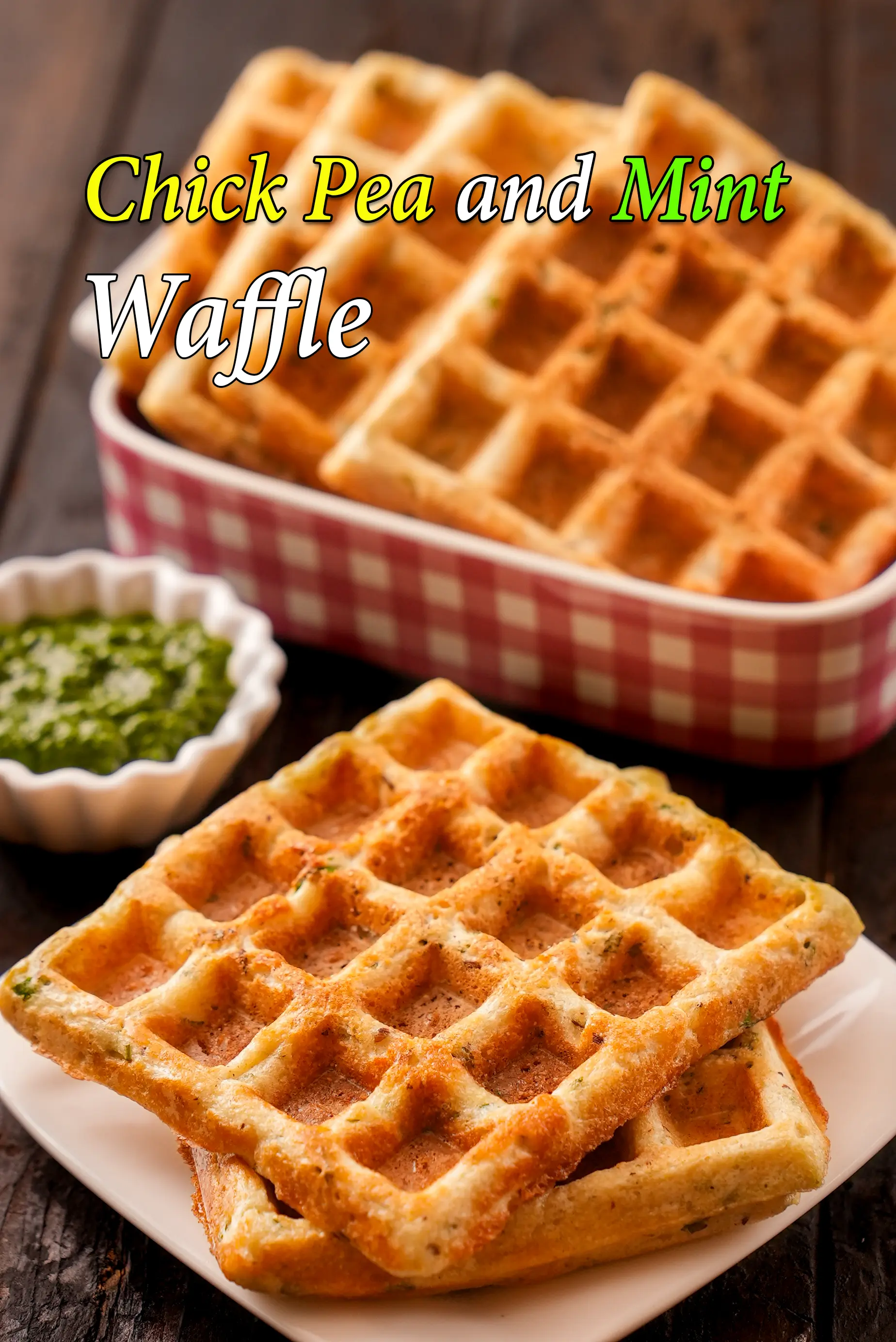 chickpea waffle recipe |  eggless Indian chickpea and mint waffle | gluten free kabuli chana waffle |
