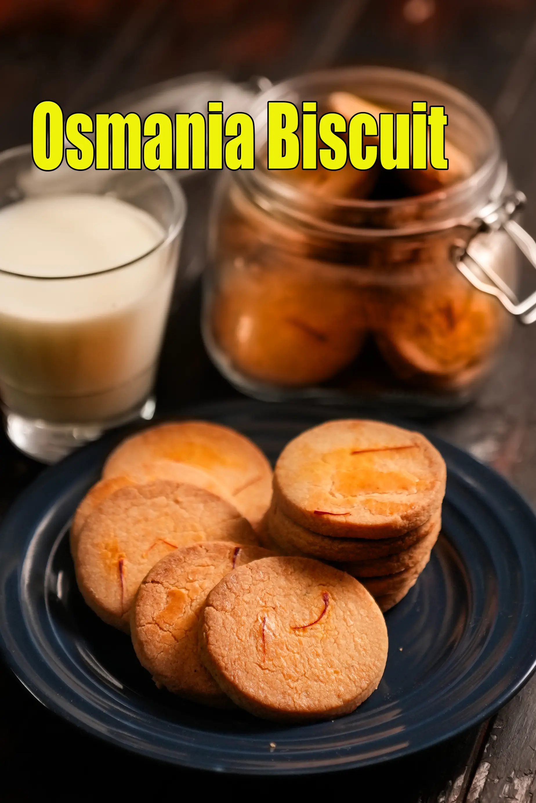 Hyderabadi Osmania Biscuit, Saffron Flavoured Biscuits recipe