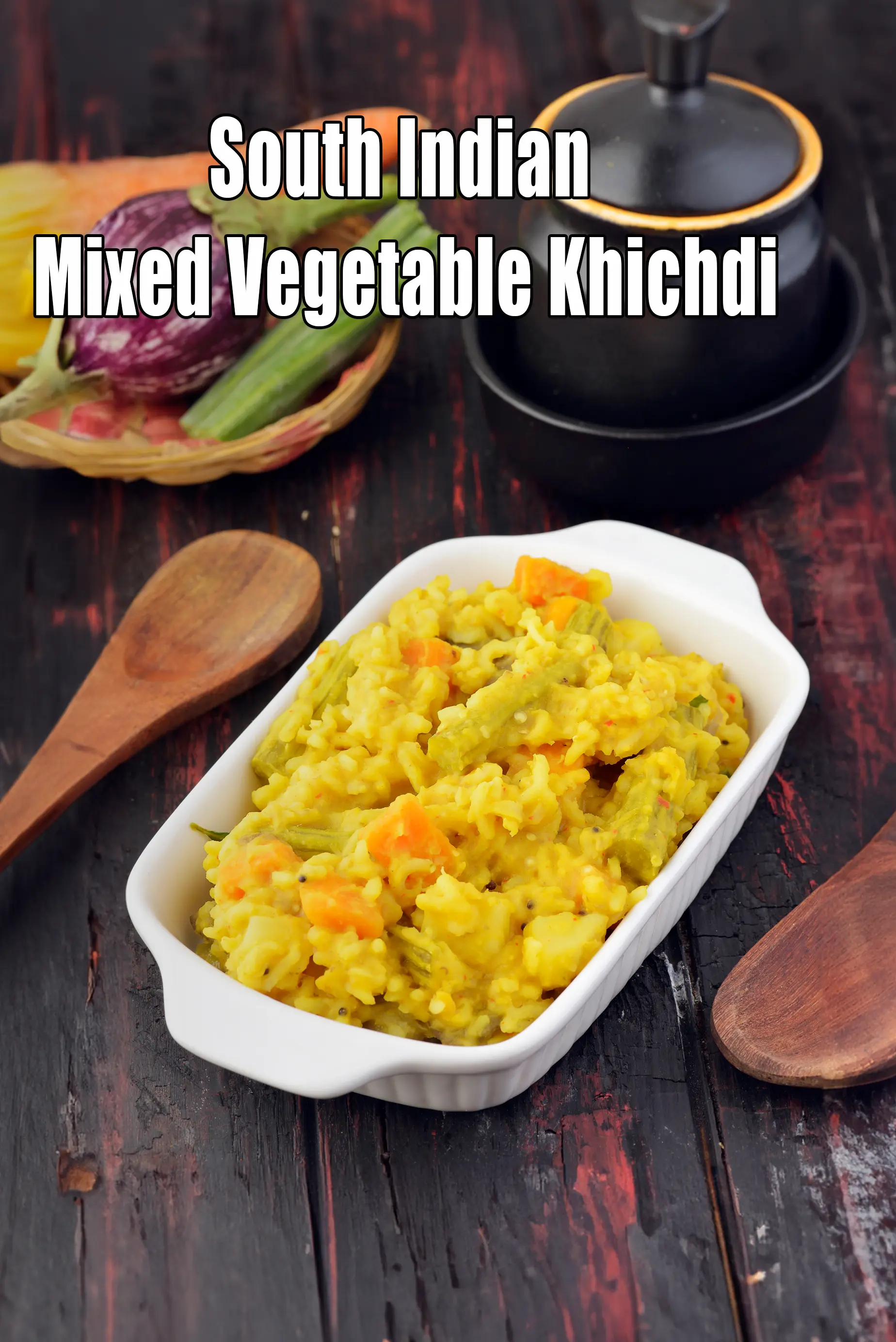 South Indian Mixed Vegetable Khichdi, Low Salt Recipe