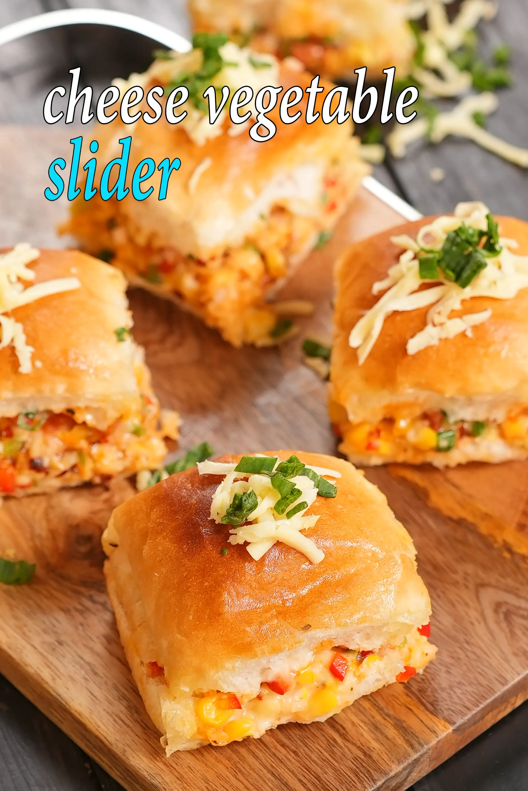 cheese vegetable slider recipe | pizza slider | vegetable pav slider |