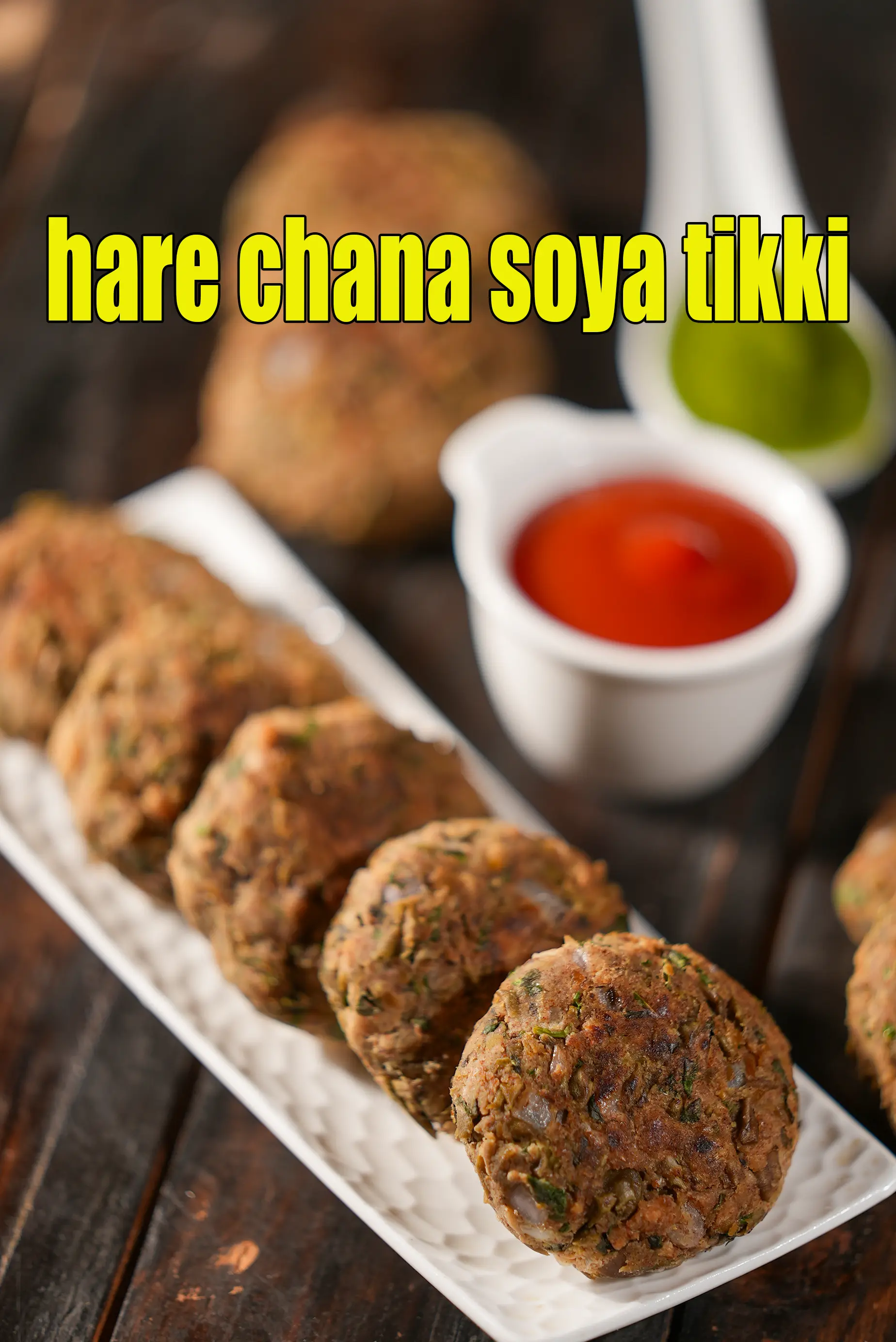 hare chana soya tikki recipe | healthy pudina and chana soya cutlet | soya granules veg tikki |