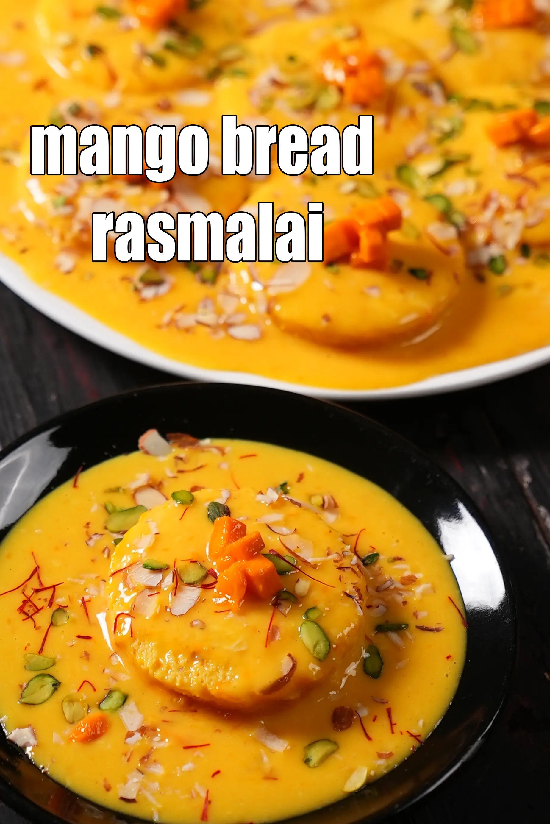 mango bread rasmalai recipe | bread mango rasmalai | mango stuffed bread rasmalai |