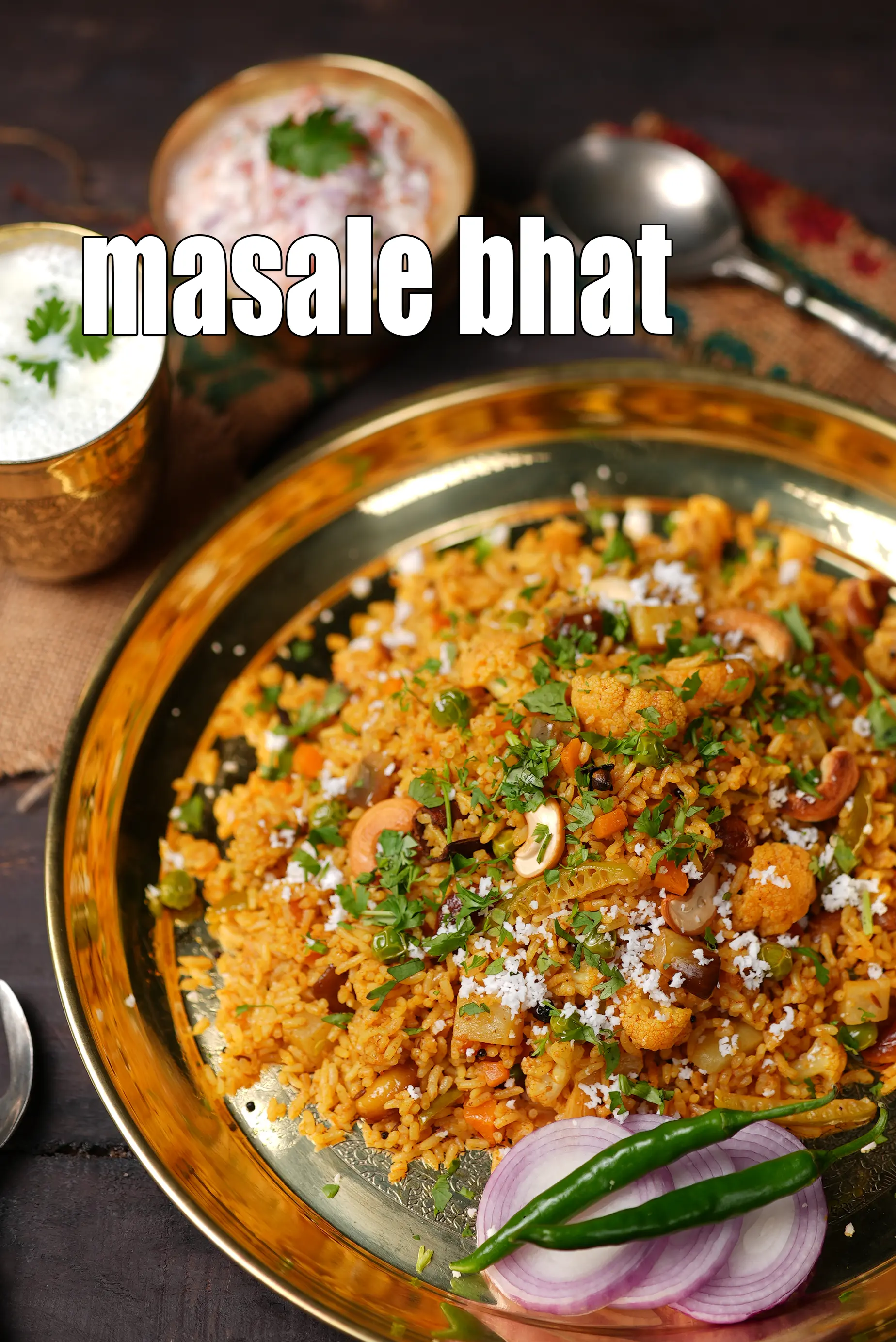 masale bhat recipe | Maharashtrian masala bhat | Indian style masala rice |