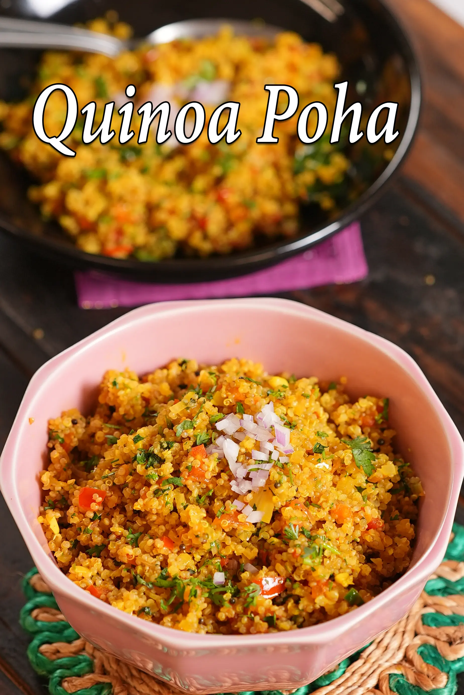 quinoa poha recipe | Indian style quinoa poha | vegetable quinoa poha | protein, Vitamin B1, C, folic acid rich |