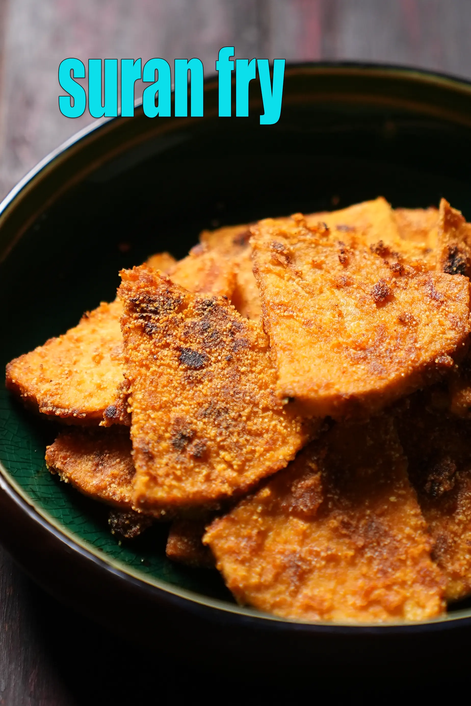 suran fry recipe | suran rava fry | yam fry | surnache kaap |