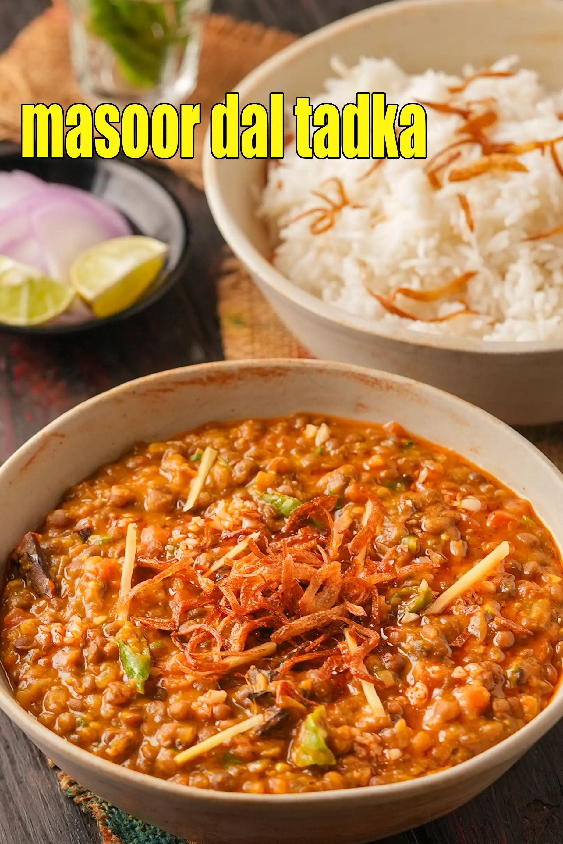 masoor dal tadka recipe | masoor dal fry | kali masoor dal tadka |