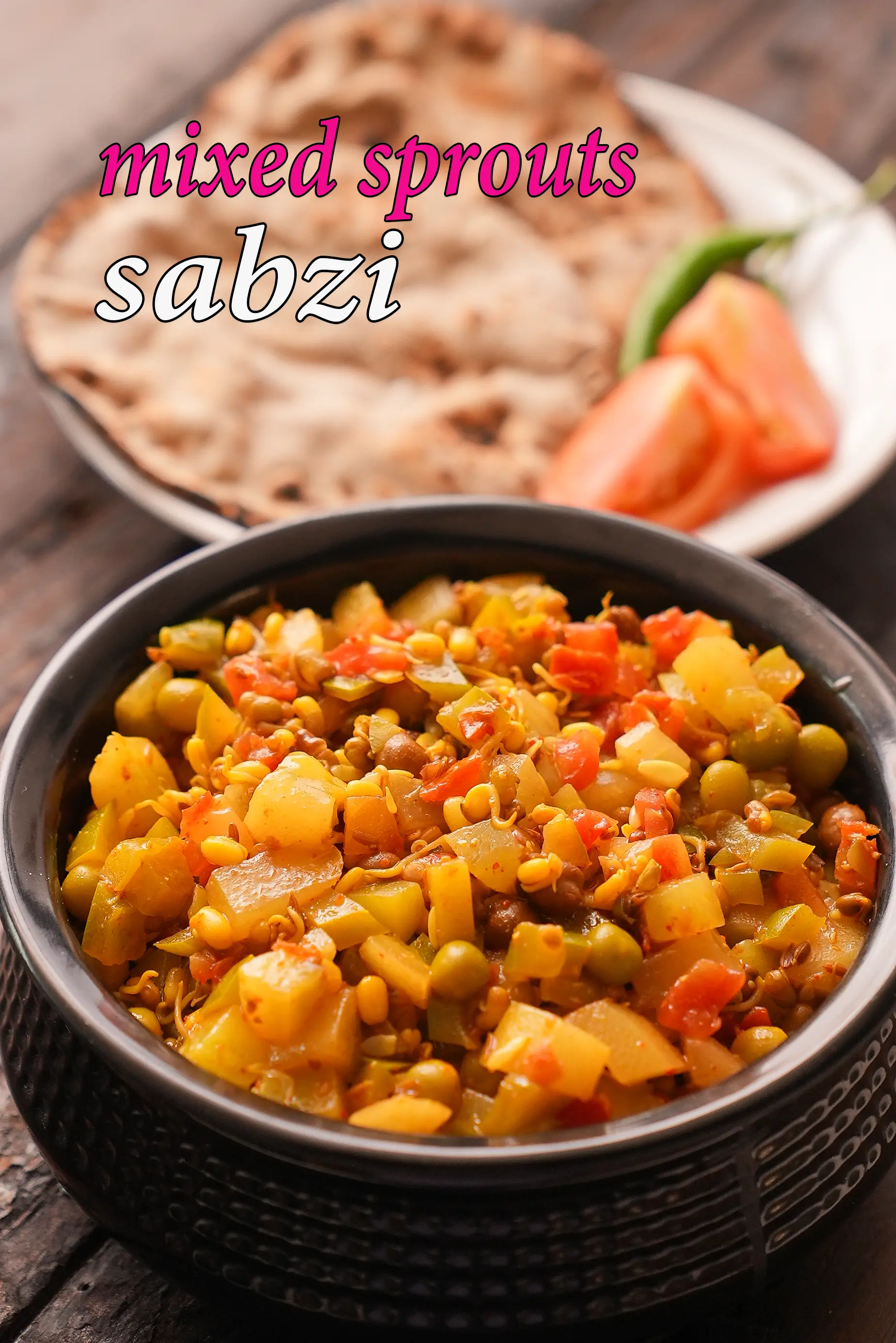 mixed sprouts sabzi recipe | Jain sprouts sabzi with vegetables | healthy sprouts Indian vegetable |