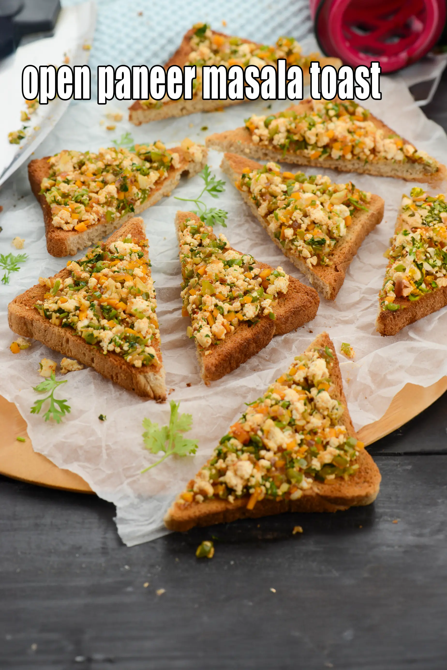 open paneer masala toast recipe | Indian vegetable paneer toast | paneer open sandwich |