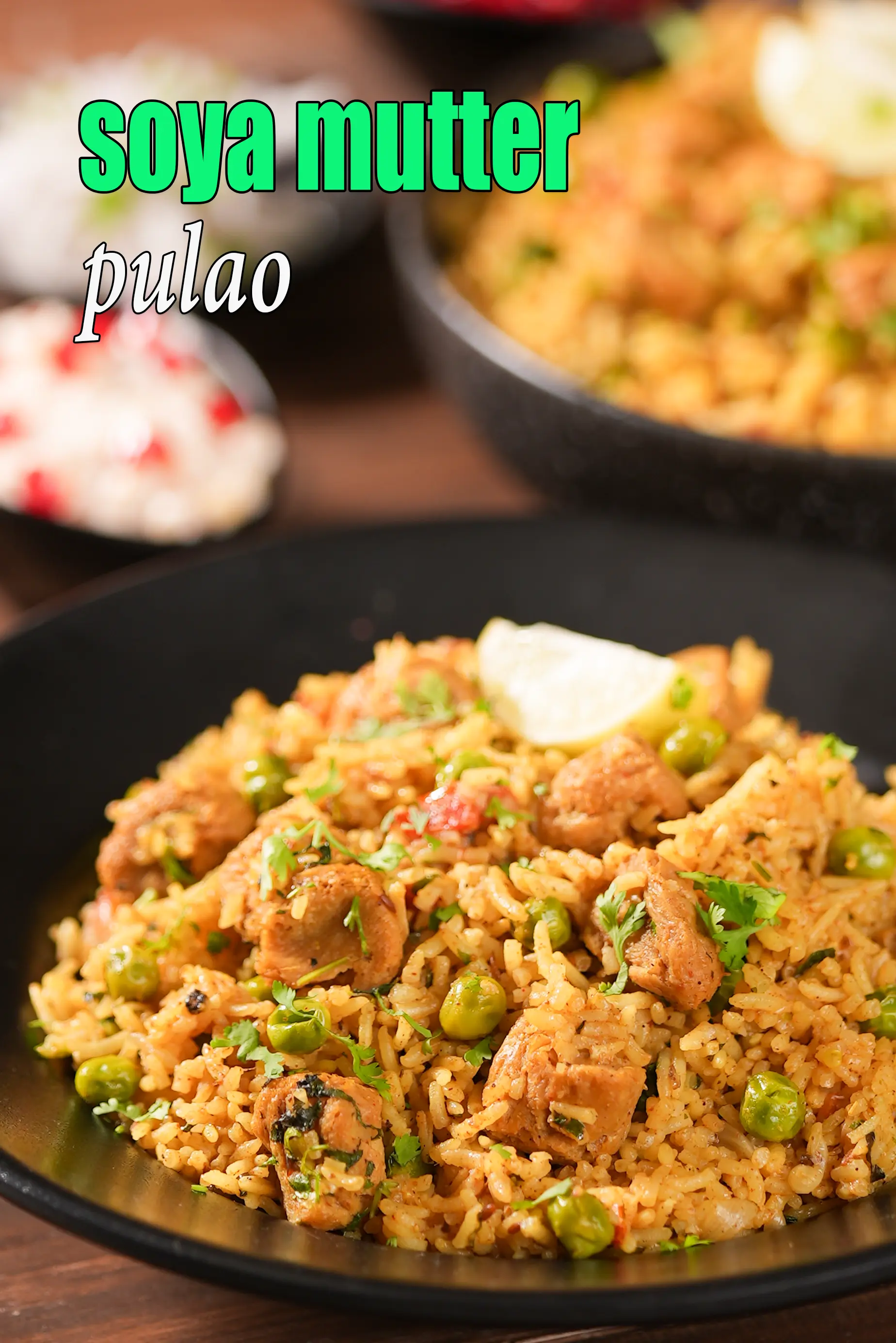 सोया मटर पुलाव रेसिपी | भारतीय सोया चंक्स मटर पुलाव | सोया चंक्स पुलाव | soya mutter pulao recipe in hindi |