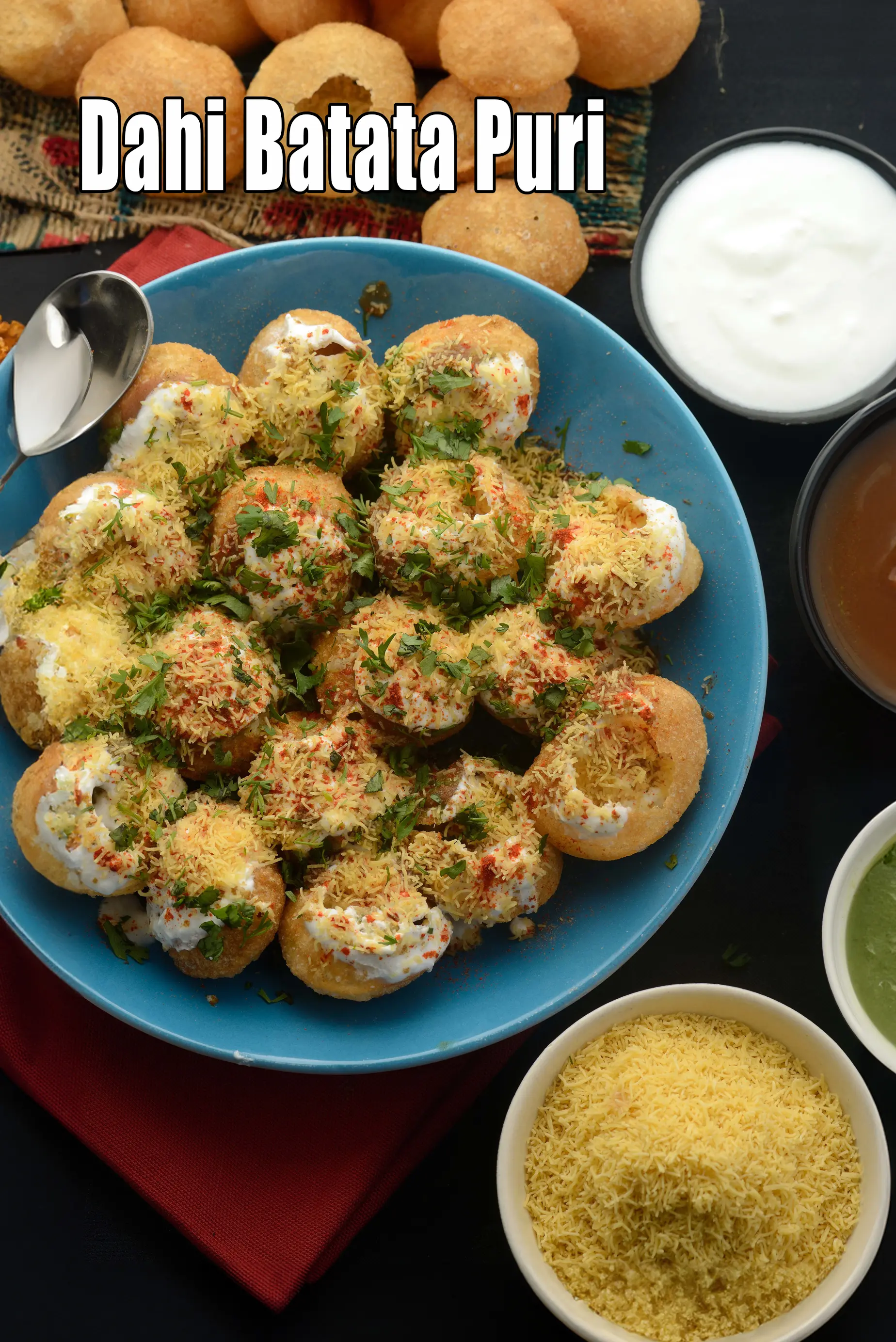 dahi batata puri recipe | Mumbai road style dahi puri | dahi puri chaat |