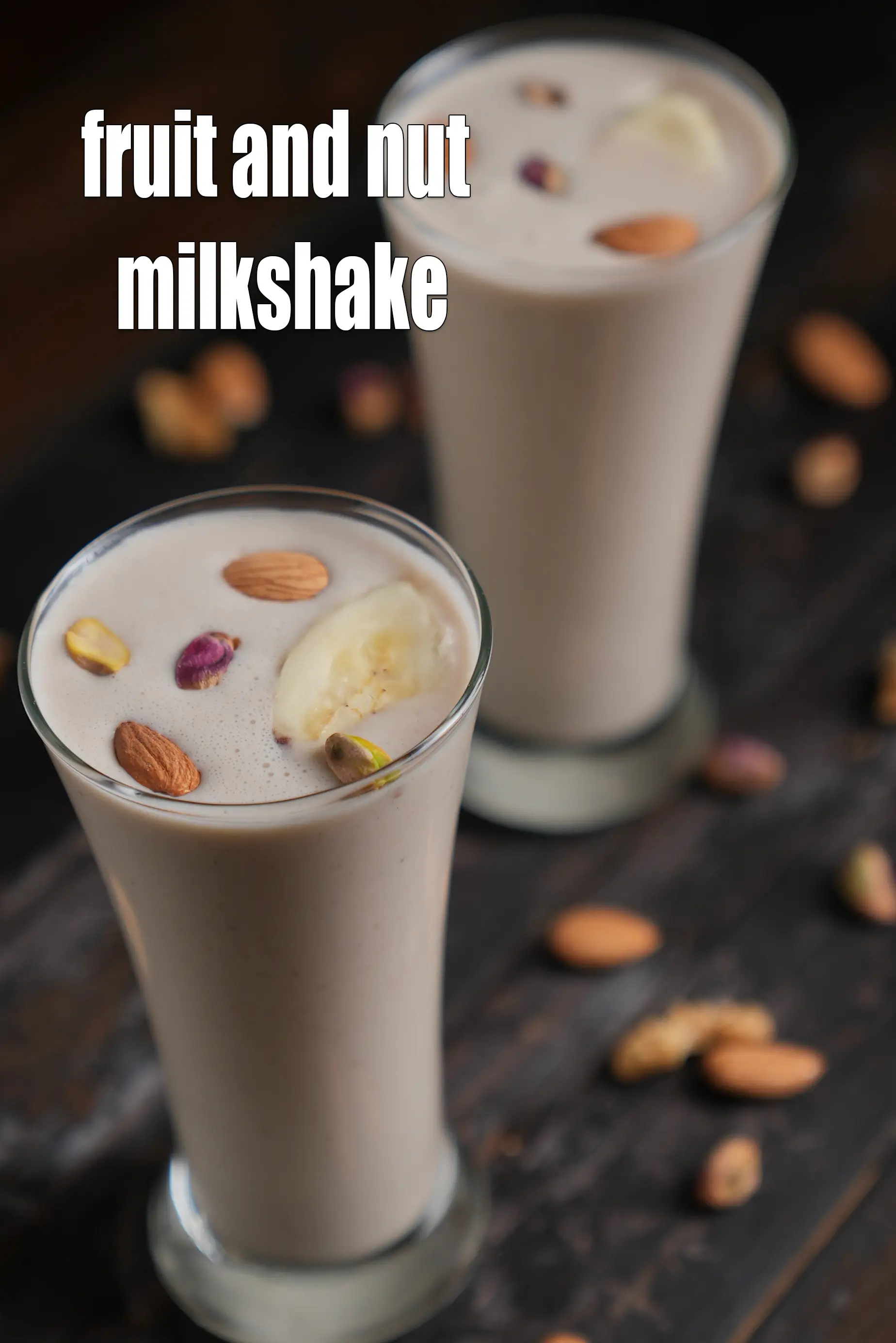 fruit and nut milkshake recipe | healthy Indian fruit and nut milkshake | fruit and nut milkshake for weight loss |