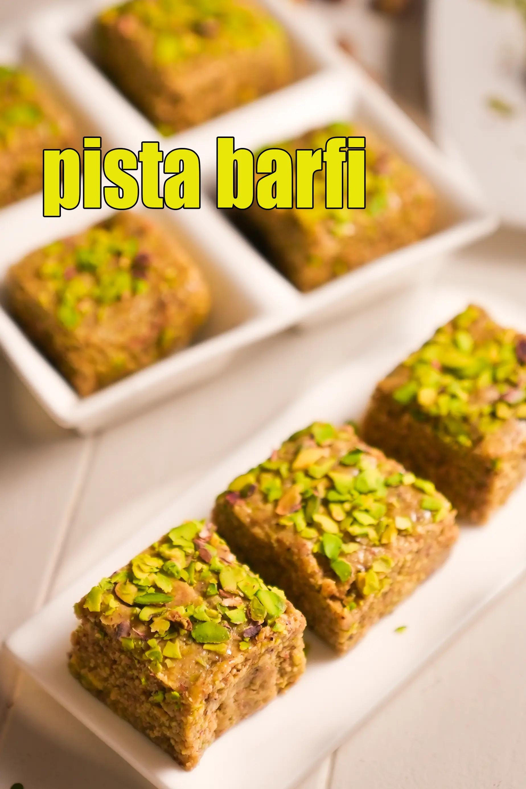 Pista Barfi recipe|Â Indian style pistachio fudgeÂ |Â pista barfi using milk powderÂ |Â 4 ingredients pistachio barfiÂ |