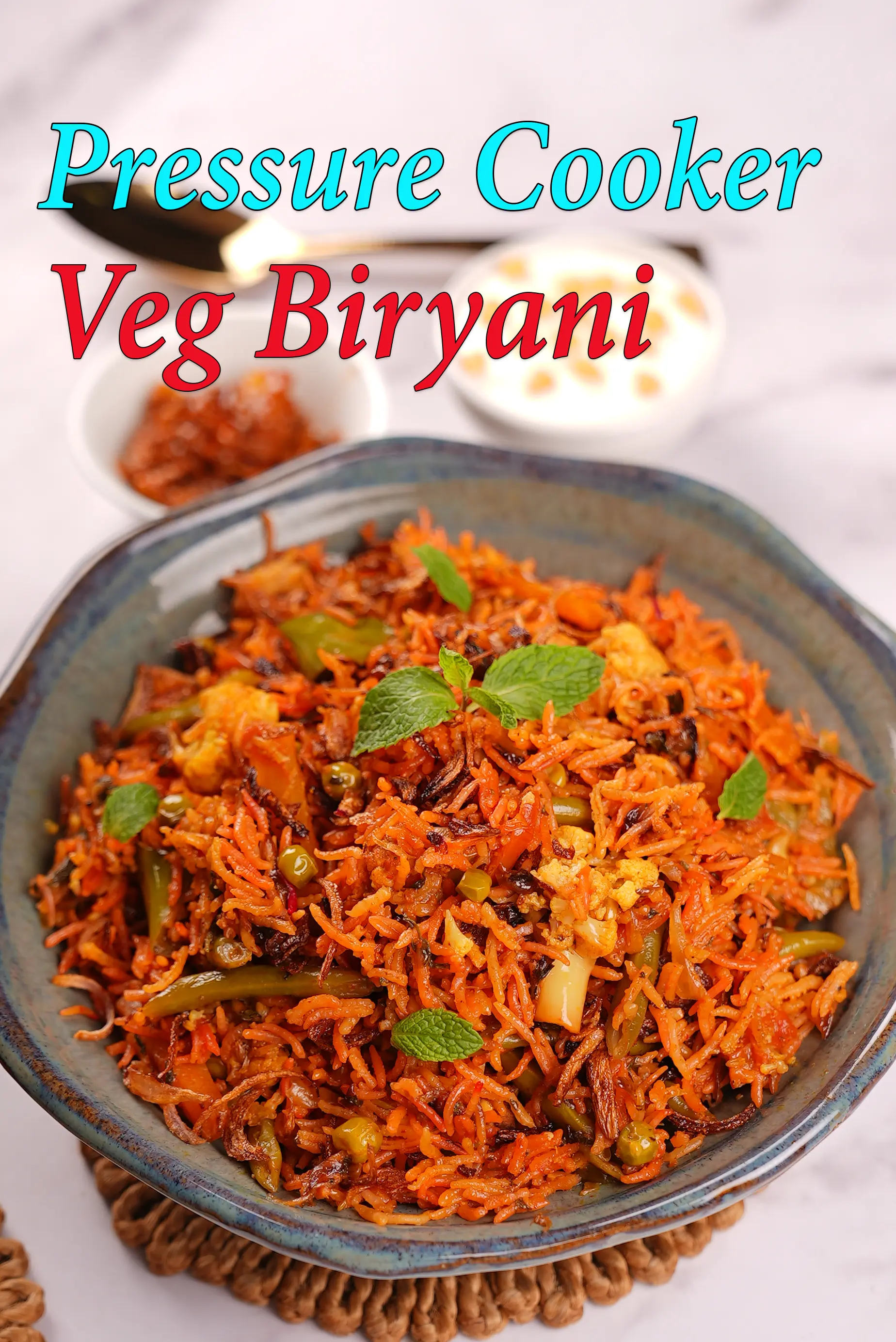 pressure cooker veg biryani recipe | veg biryani in cooker | instant pot veg biryani |