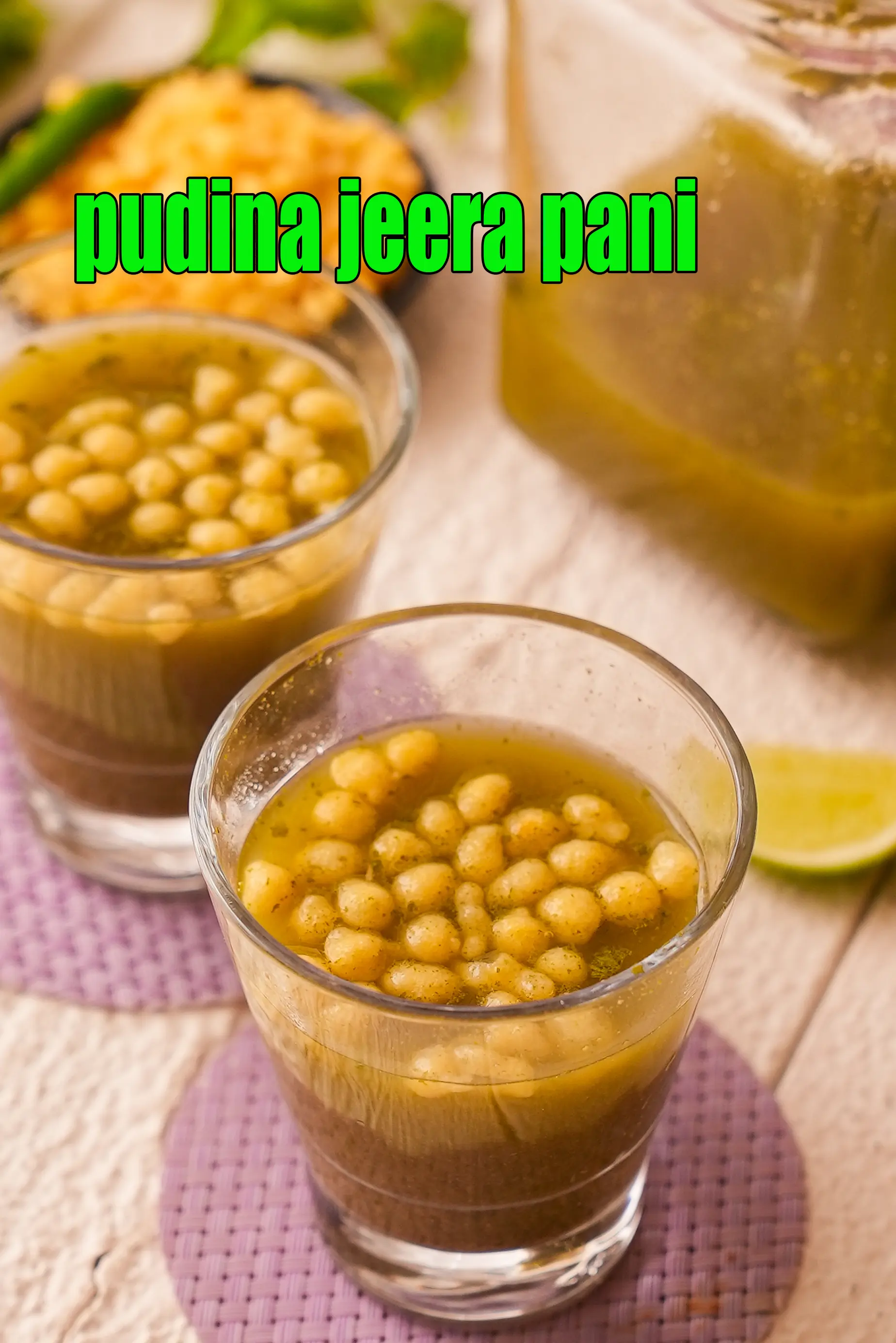 pudina jeera pani recipe | Indian mint cumin water | Â PunjabiÂ Pudina Jeera Pani |