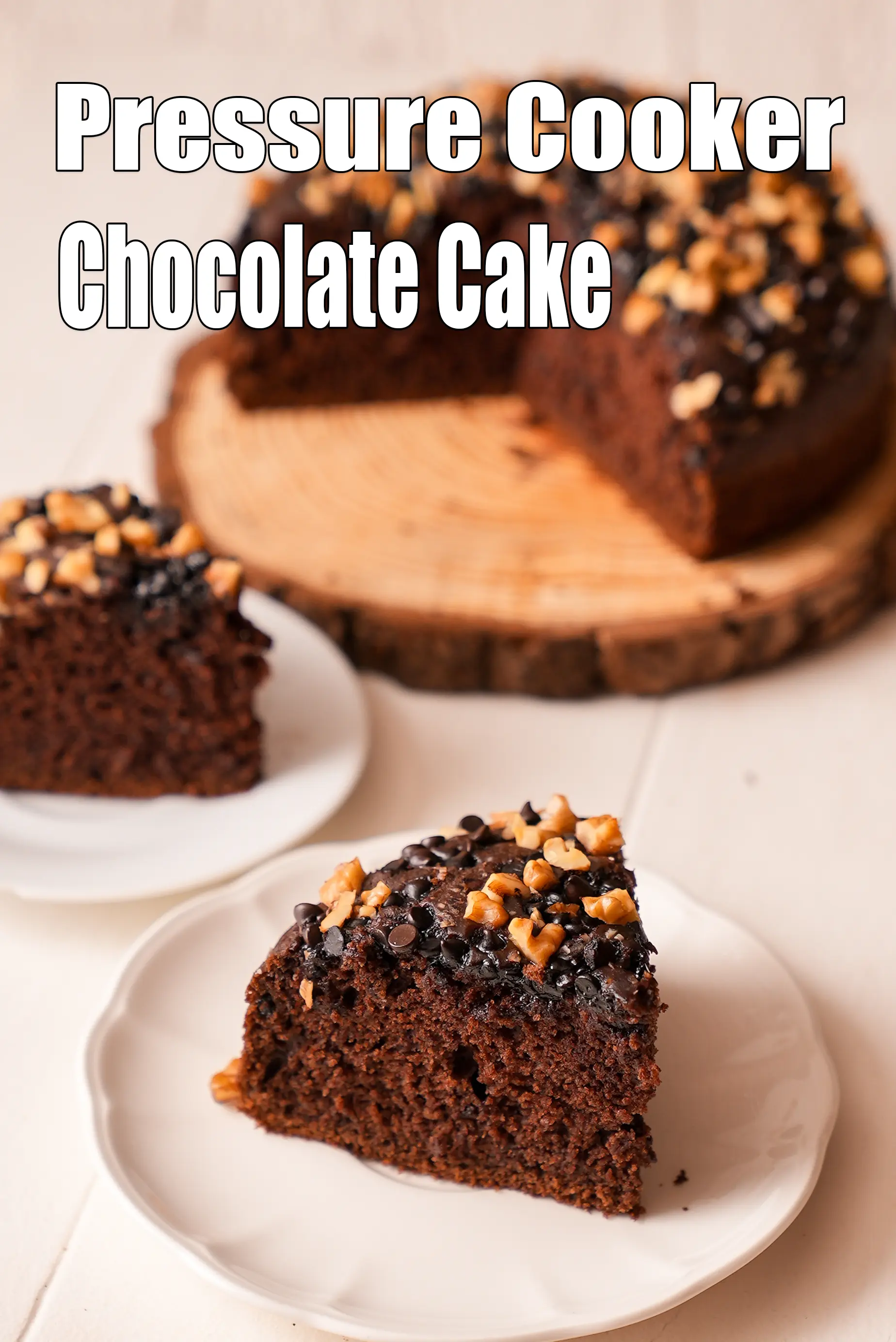 eggless pressure cooker chocolate cake recipe | Indian style pressure cooker chocolate cake | chocolate cake in a pressure cooker |