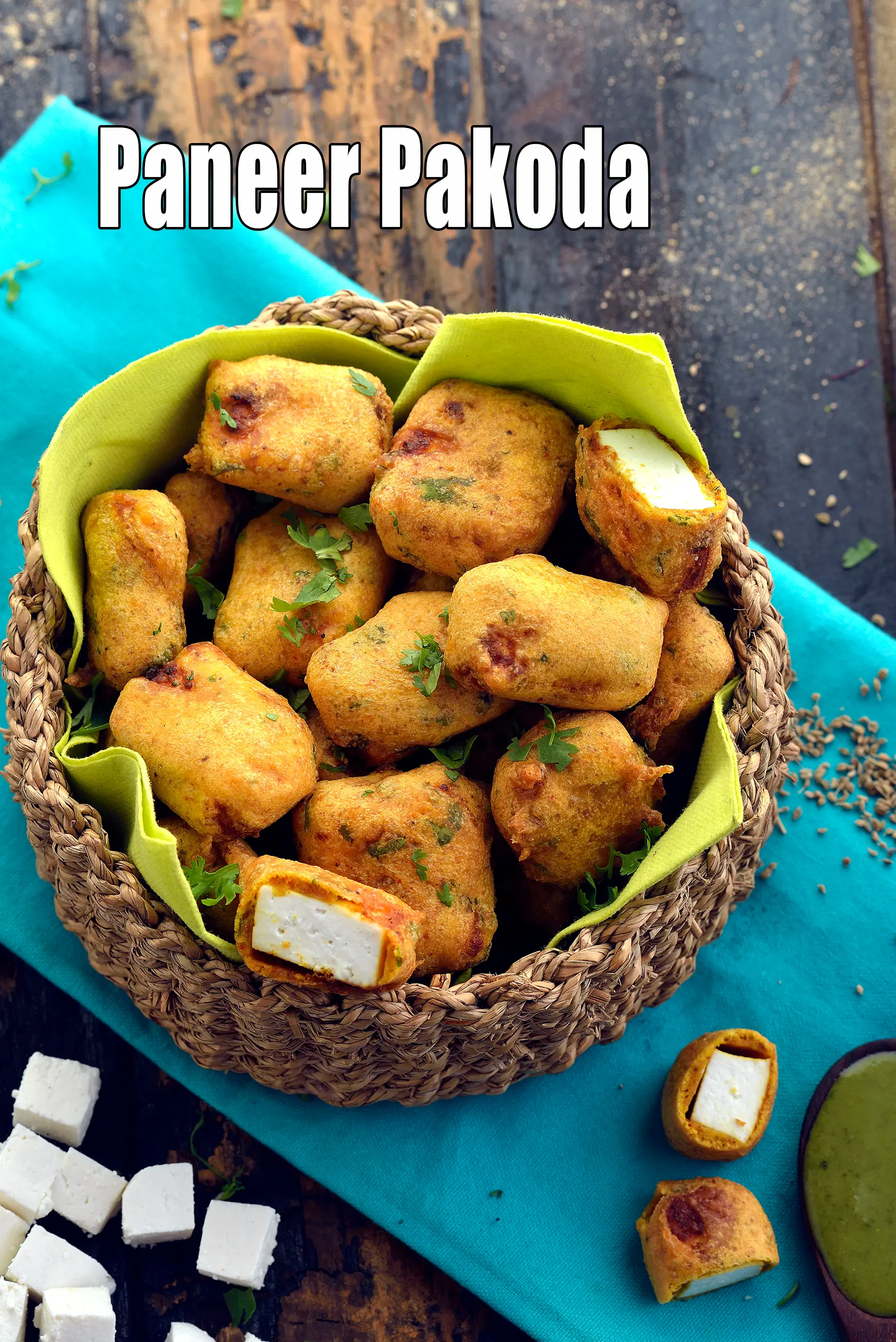 paneer pakora recipe | Punjabi style paneer pakora | paneer pakoda |