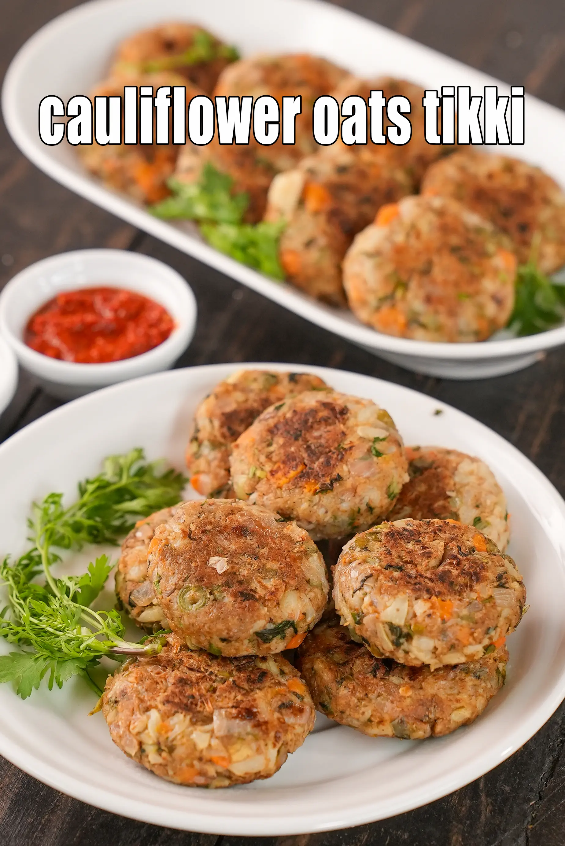 cauliflower oats tikki | vegetable oats tikki | healthy cauliflower cutlet for weight loss |