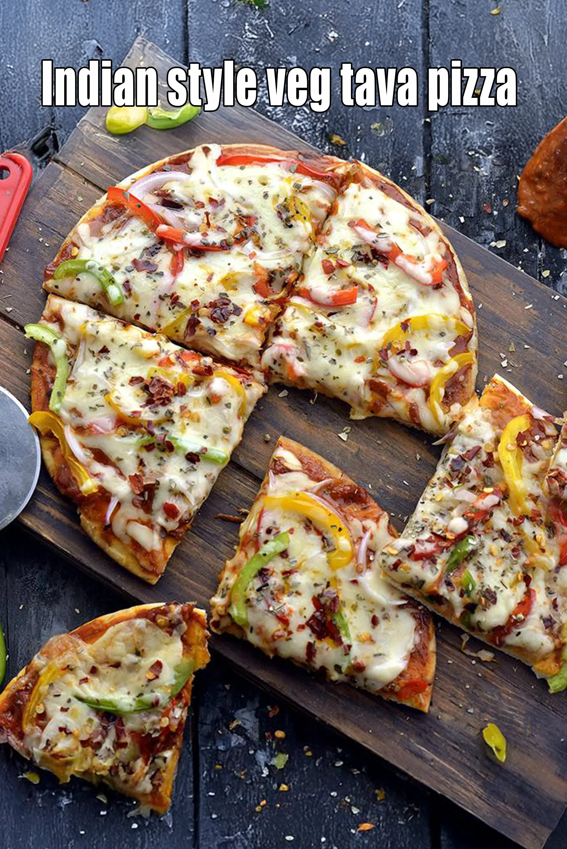 tava pizza recipe | tawa pizza | Indian style veg tava pizza |