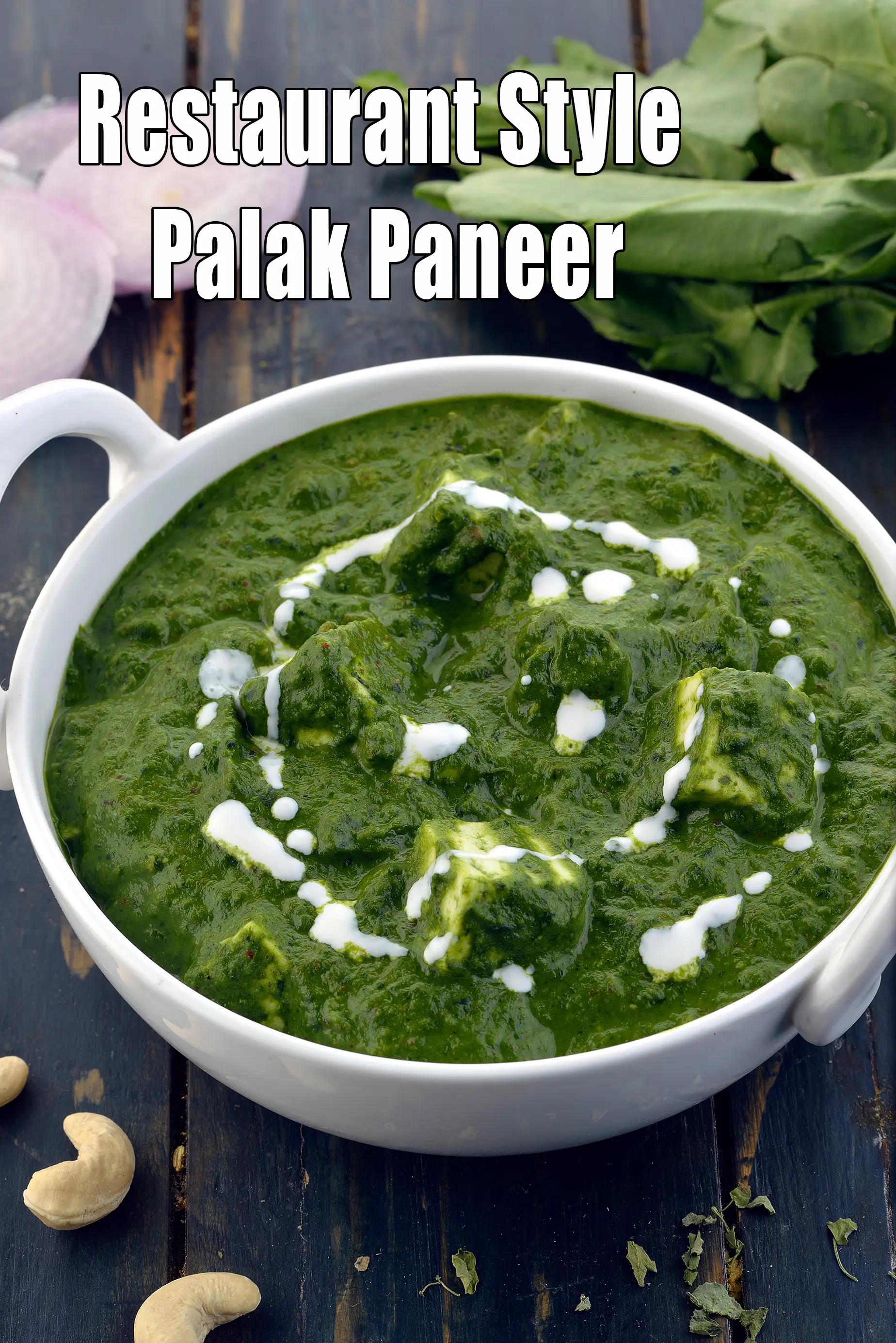 restaurant style palak paneer recipe | healthy palak paneer | cottage cheese and spinach curry |