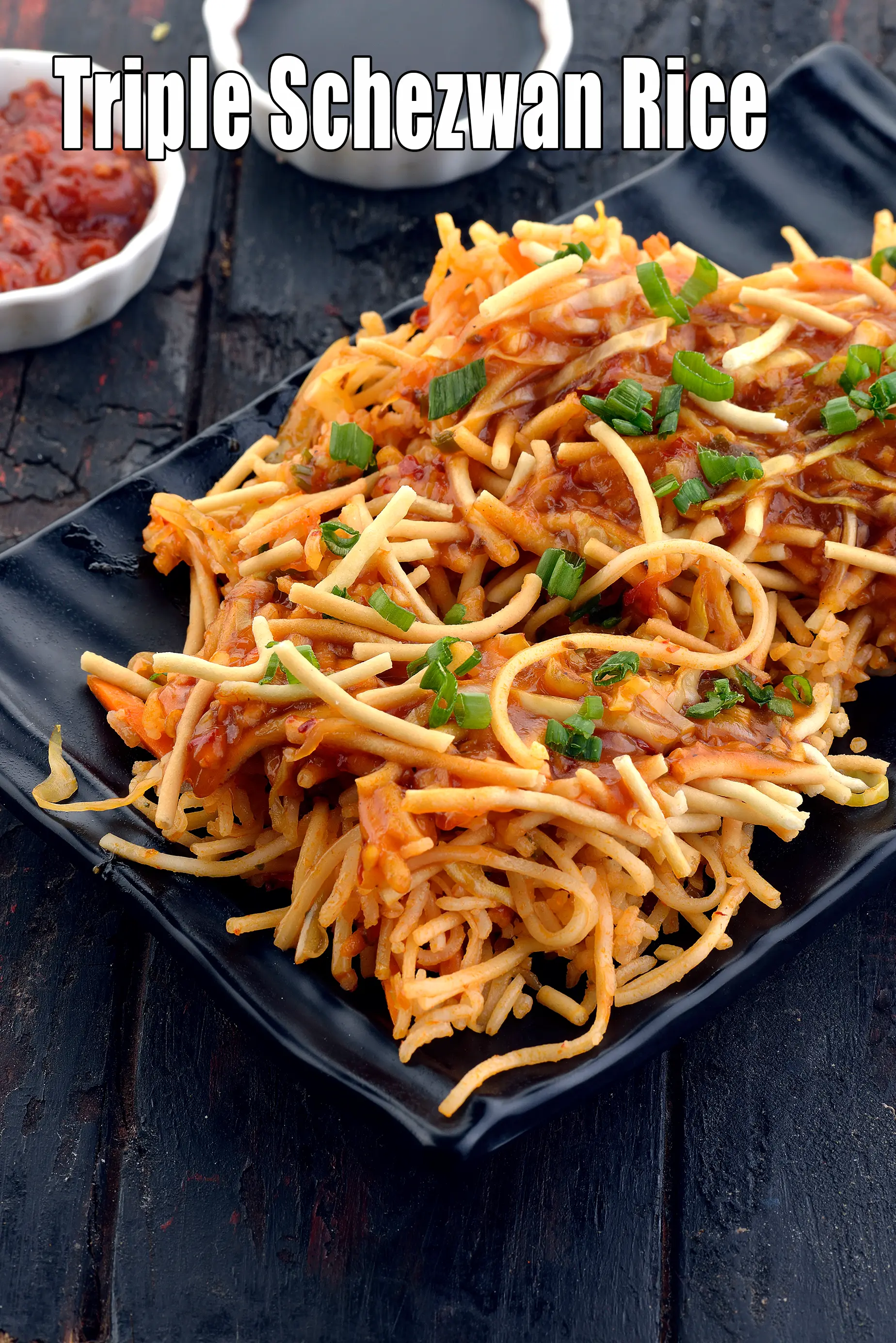 triple schezwan rice | triple schezwan fried rice | Mumbai roadside triple schezwan rice |