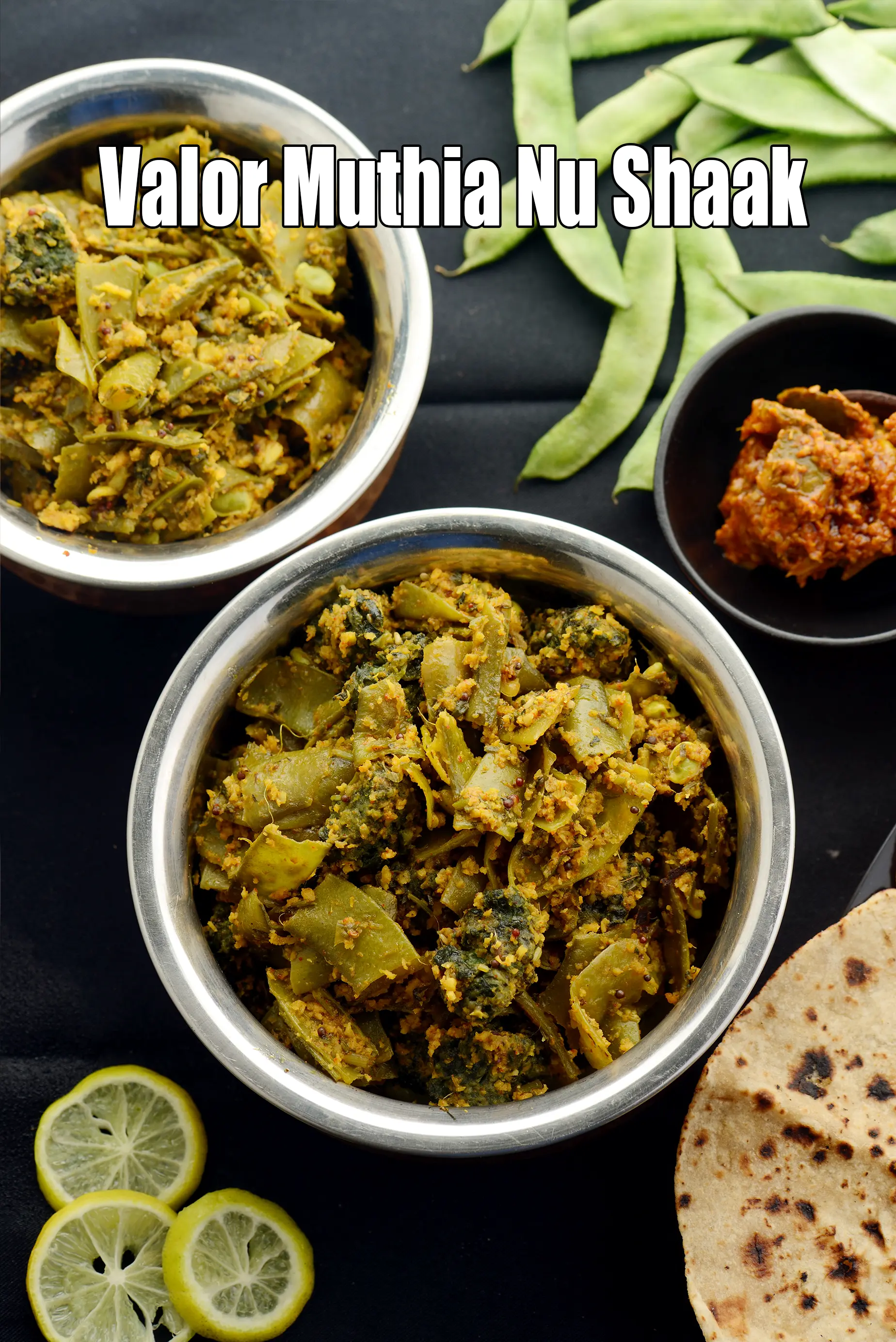 valor muthia nu shaak | valor papdi muthia sabzi | Gujarati valor papdi nu shaak |