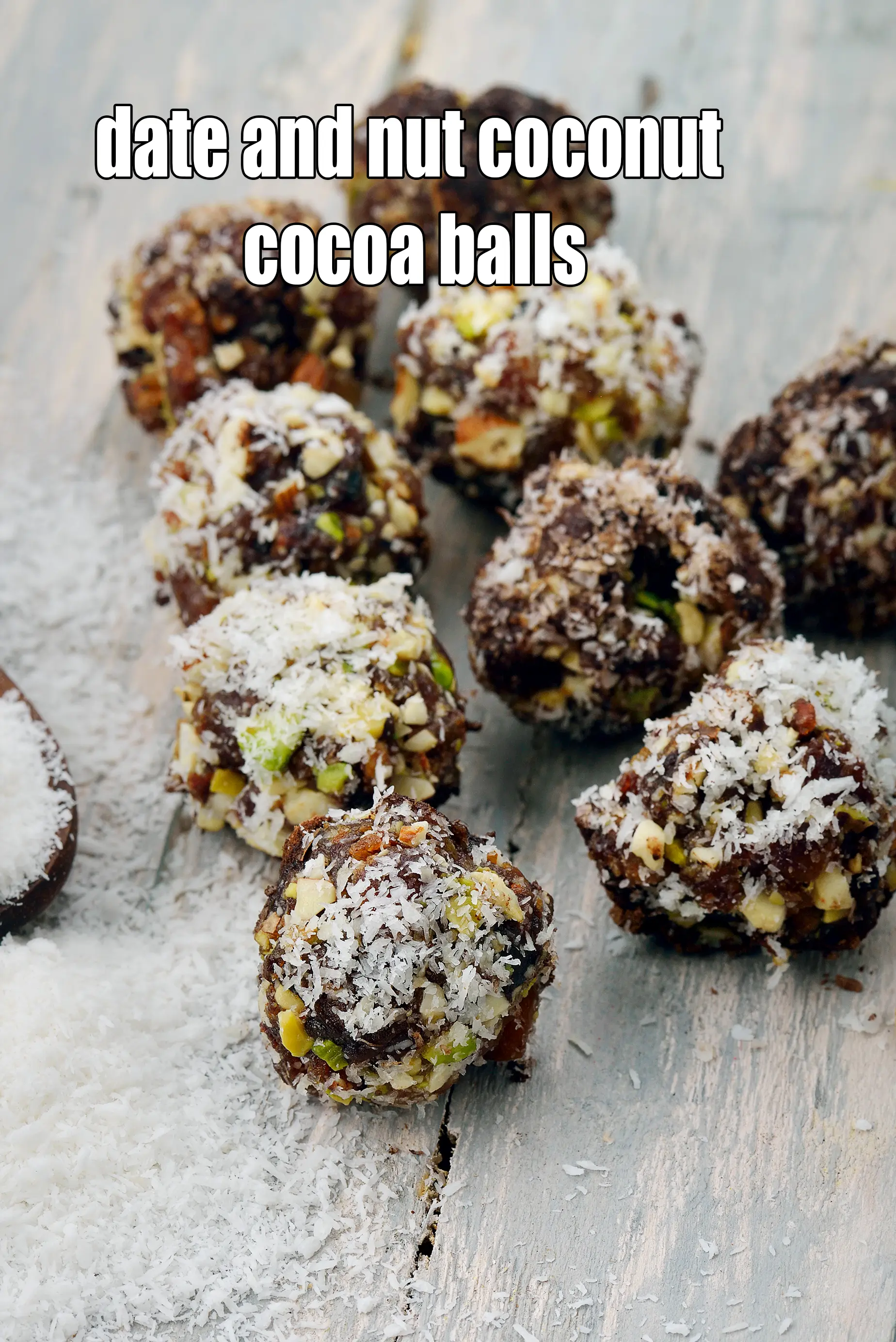 date and nut coconut cocoa balls recipe | healthy Indian date and coconut balls | choco coconut energy balls |