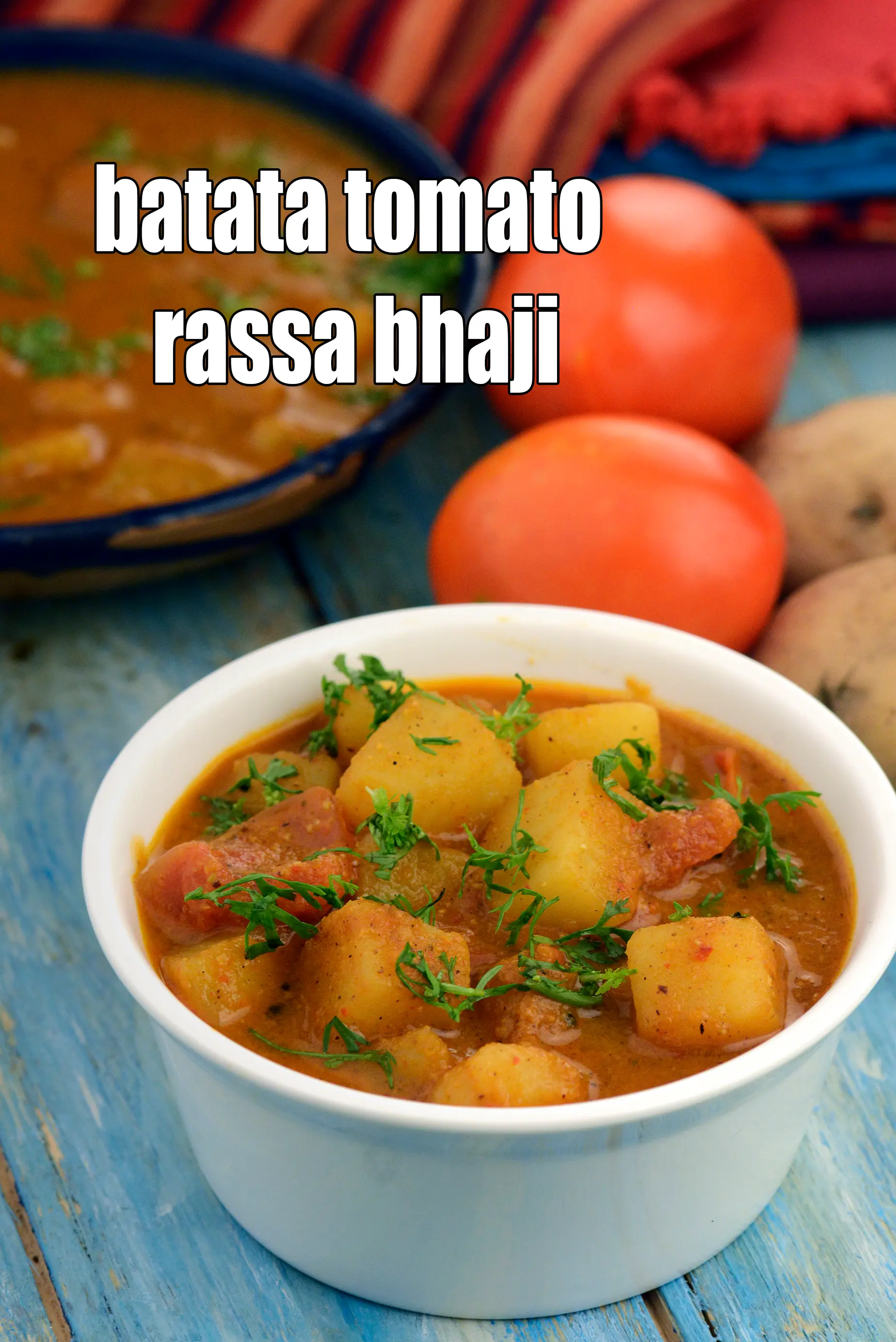 batata tomato rassa bhaji recipe | Maharashtrian kanda batata cha rassa |Â 