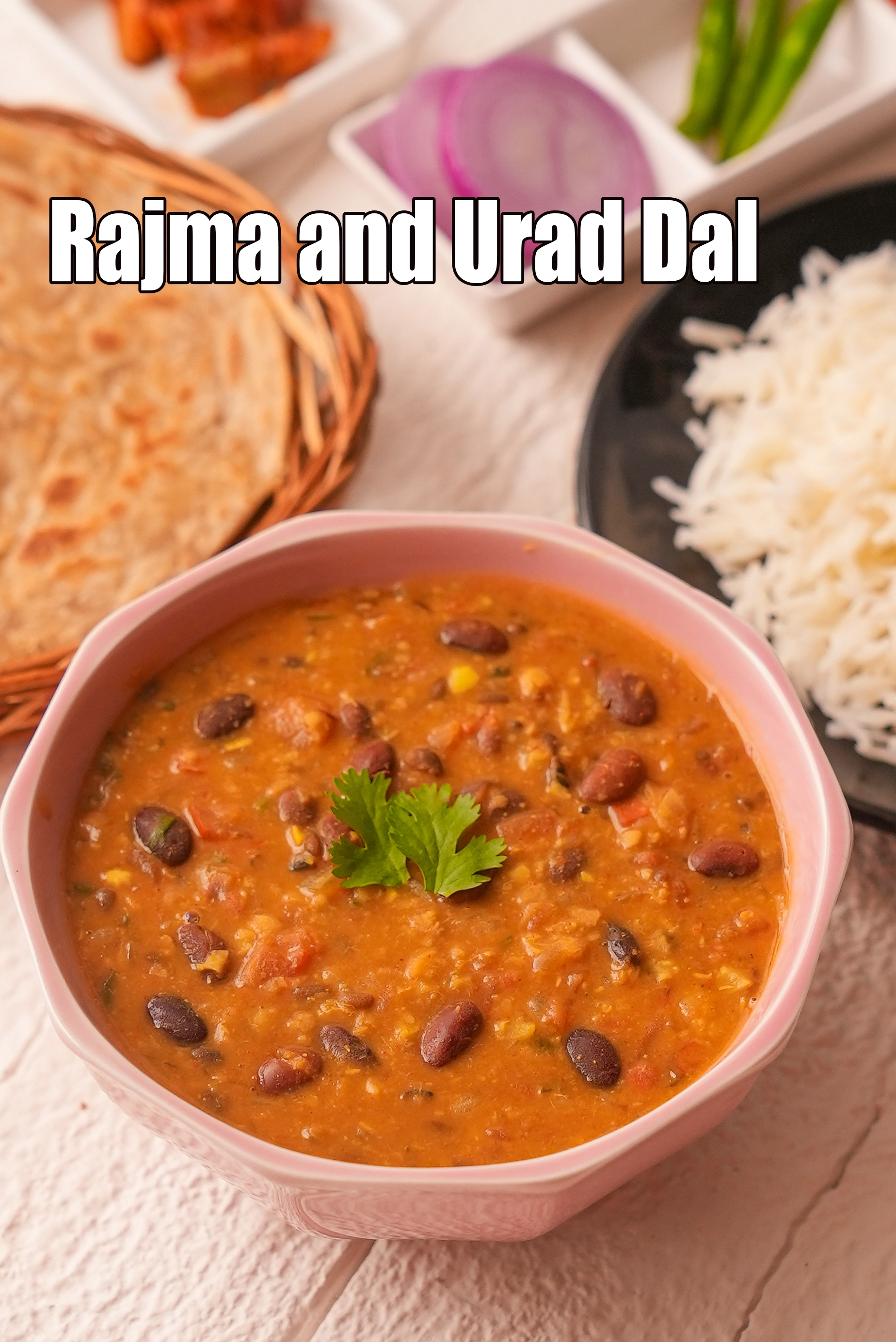 rajma and urad dal recipe | homestyle dal makhani | red kidney bean and urad dal | healthy Punjabi rajma dal |